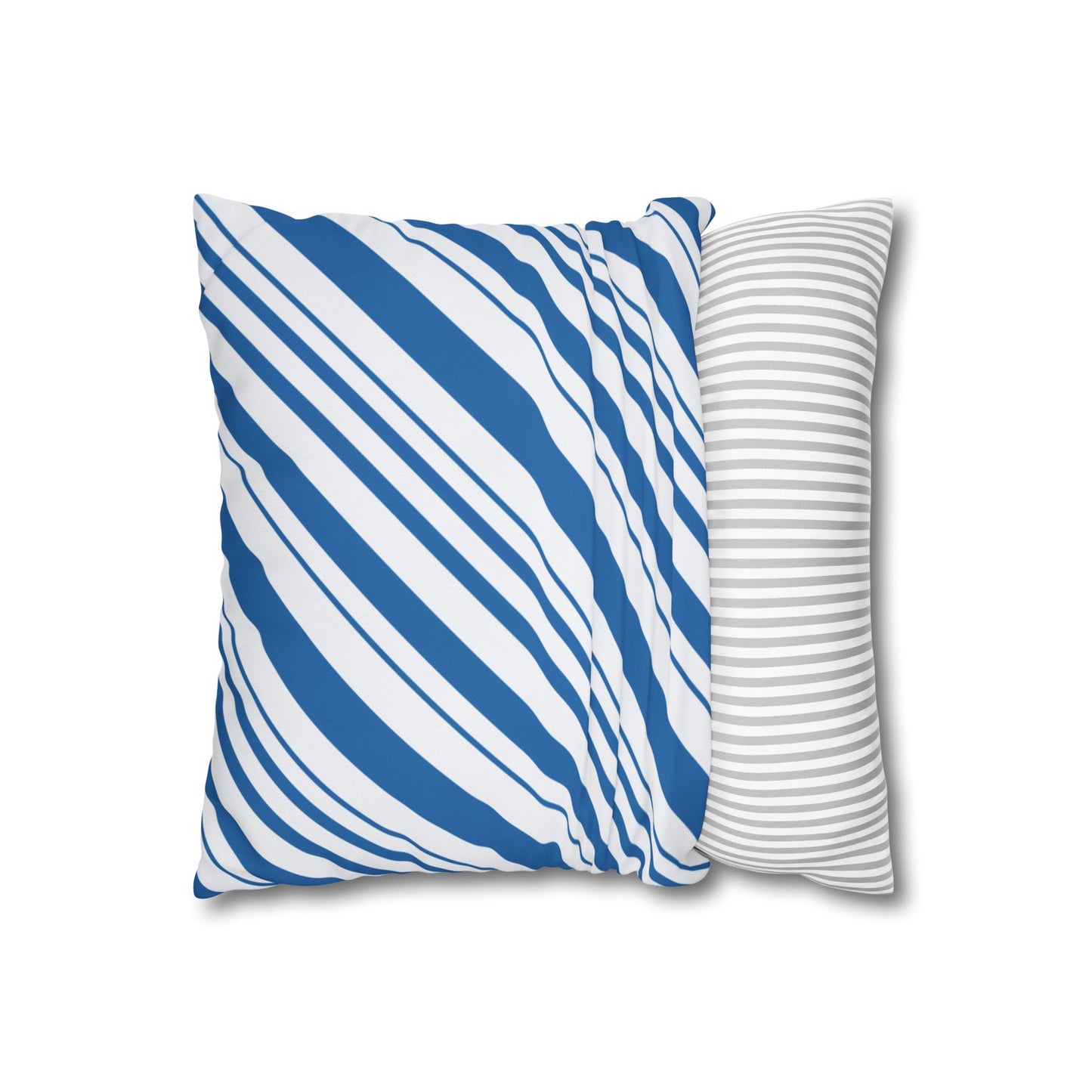 Stylish Blue Striped Pillowcase, Modern Home Décor, Cozy Couch Accessory, Gift for Housewarming, Nautical Theme Decoration