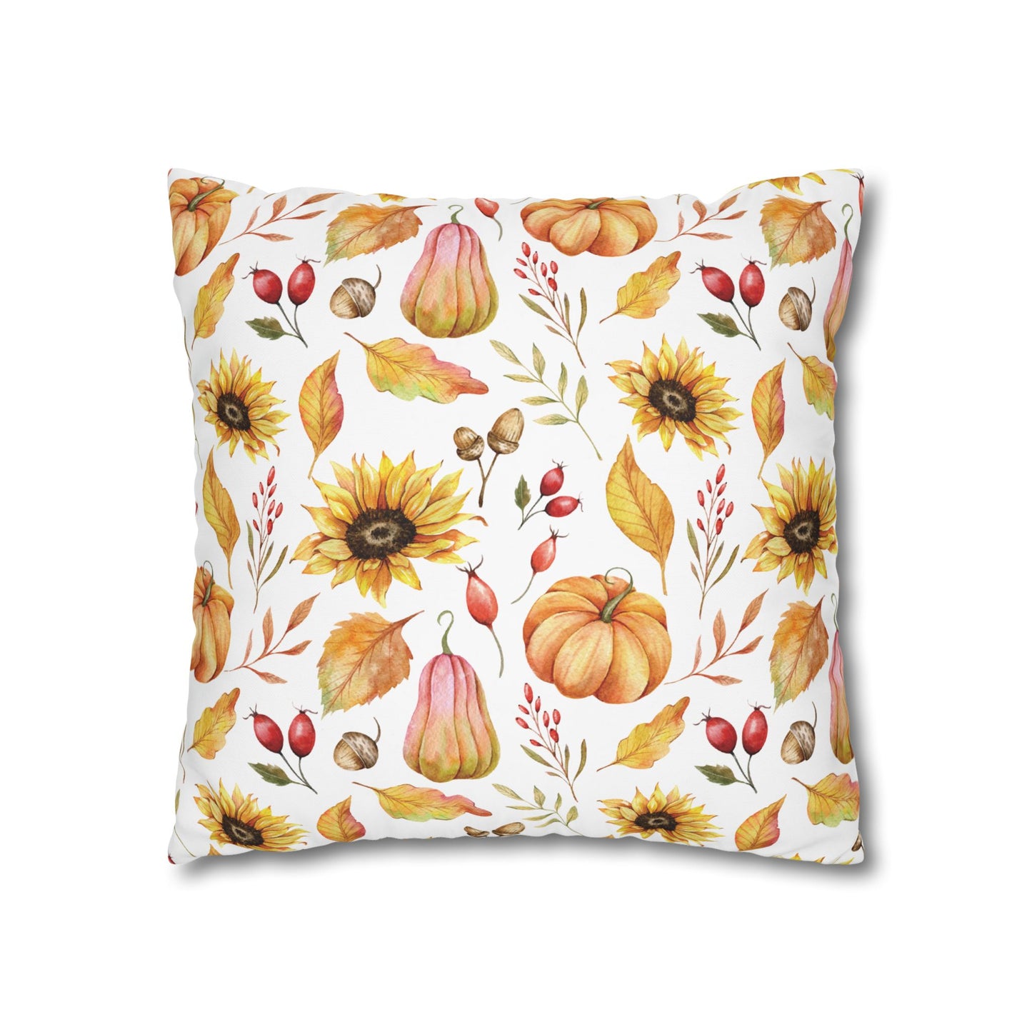 Floral Pumpkin Pillowcase, Cozy Home Decor, Fall Decor, Harvest Celebration, Thanksgiving Gift, Floral Accent Pillow