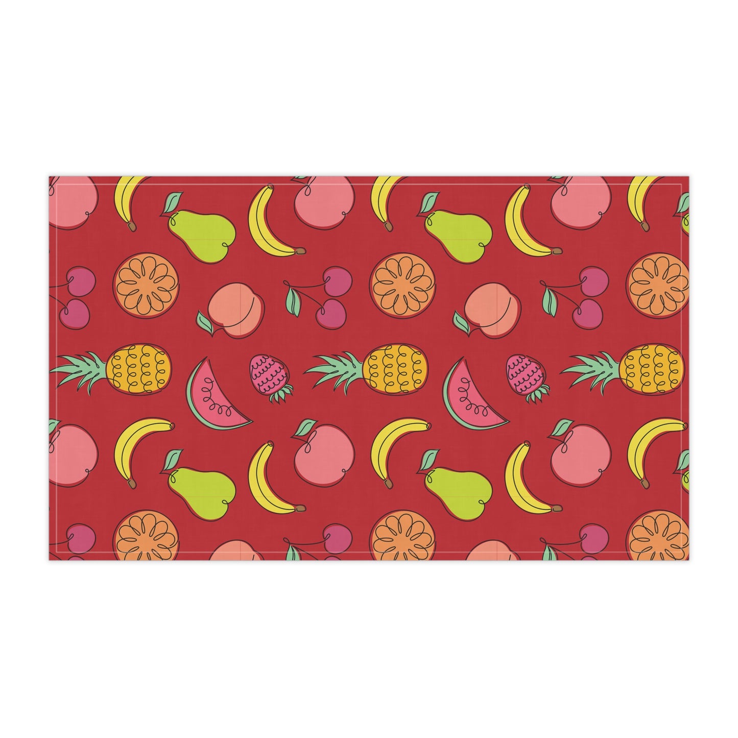 Fruitful Whimsy: A Tea Towel Delight - Dark Red - FWTT