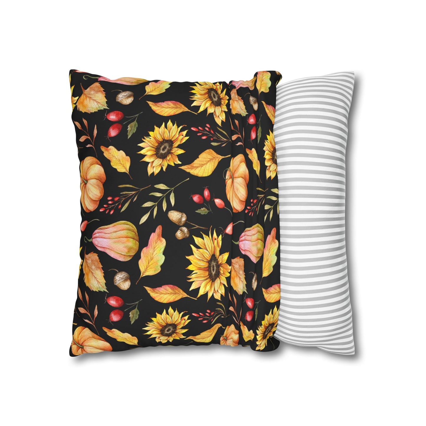 Autumn Floral Pillowcase, Cozy Fall Decor, Pillow Cover for Home, Thanksgiving Gift, Harvest Decor, Couch Throw Pillow