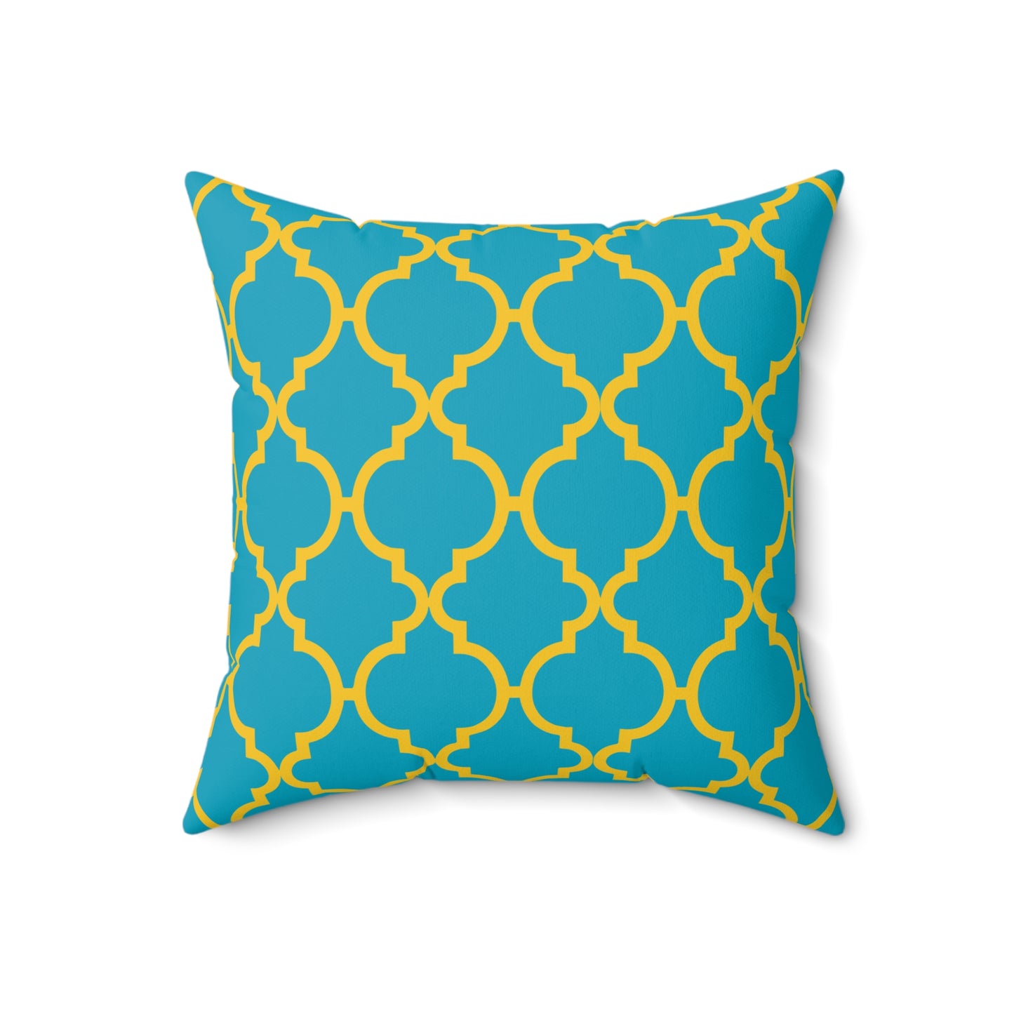 Tropical Bloom Reversible Throw Pillow – Pink Orchids & Turquoise with Sunny Yellow Pattern Accent Pillow for Home Decor, Cushion, Throw Pillow, Living Room Decor, Gift Ideas, Modern Home Accessories
