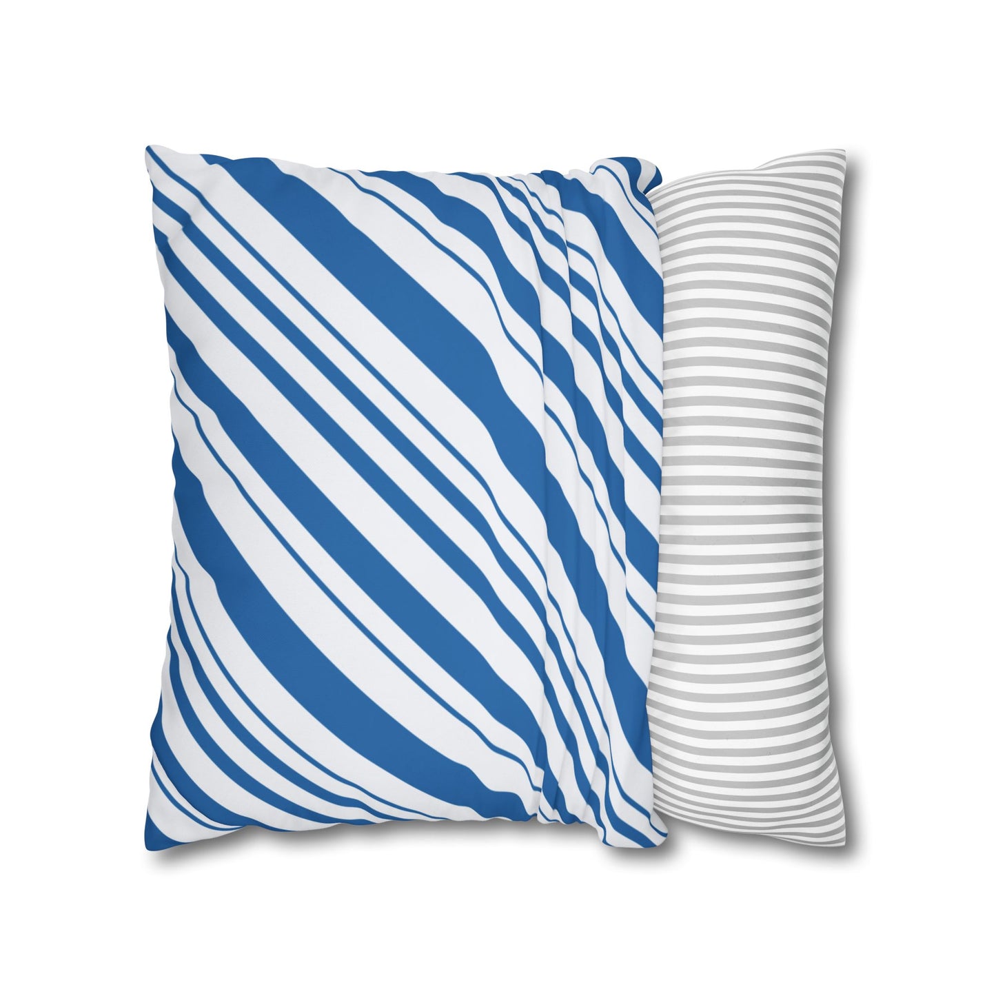 Stylish Blue Striped Pillowcase, Modern Home Décor, Cozy Couch Accessory, Gift for Housewarming, Nautical Theme Decoration