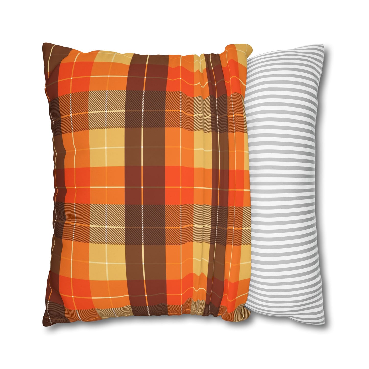 Autumn Plaid Pillowcase, Cozy Home Decor, Seasonal Accent, Thanksgiving Decoration, Comfortable Throw Pillow, Fall Vibes