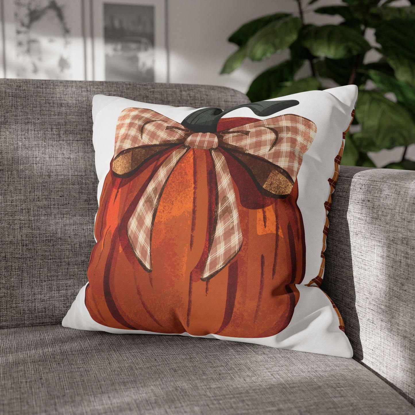 Cozy Fall Pumpkin Pillowcase | Autumn Decor, Thanksgiving Gift, Seasonal Home Accent, Farmhouse Style, Decorative Cushion Cover