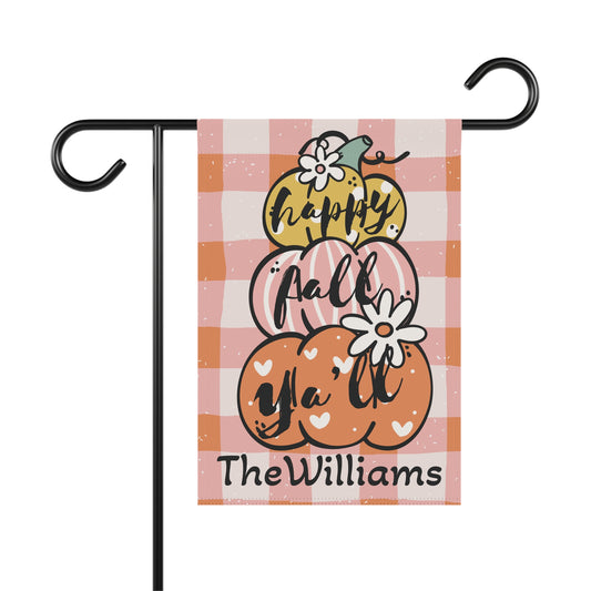 Autumn Garden Flag, Fall Decor, Seasonal Outdoor Banner, Thanksgiving Yard Sign, Happy Fall Y'all