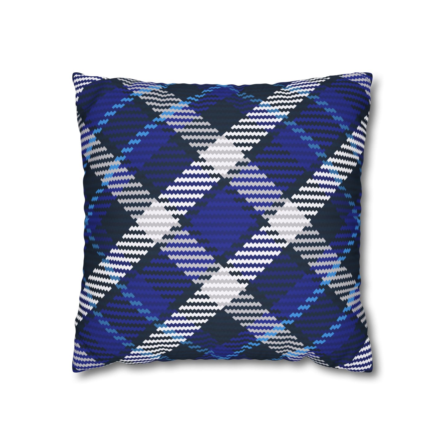 Blue Plaid Throw Pillowcase, Cozy Home Decor, Stylish Cushion for Living Room, Gift for Housewarming, Modern Accent Pillow