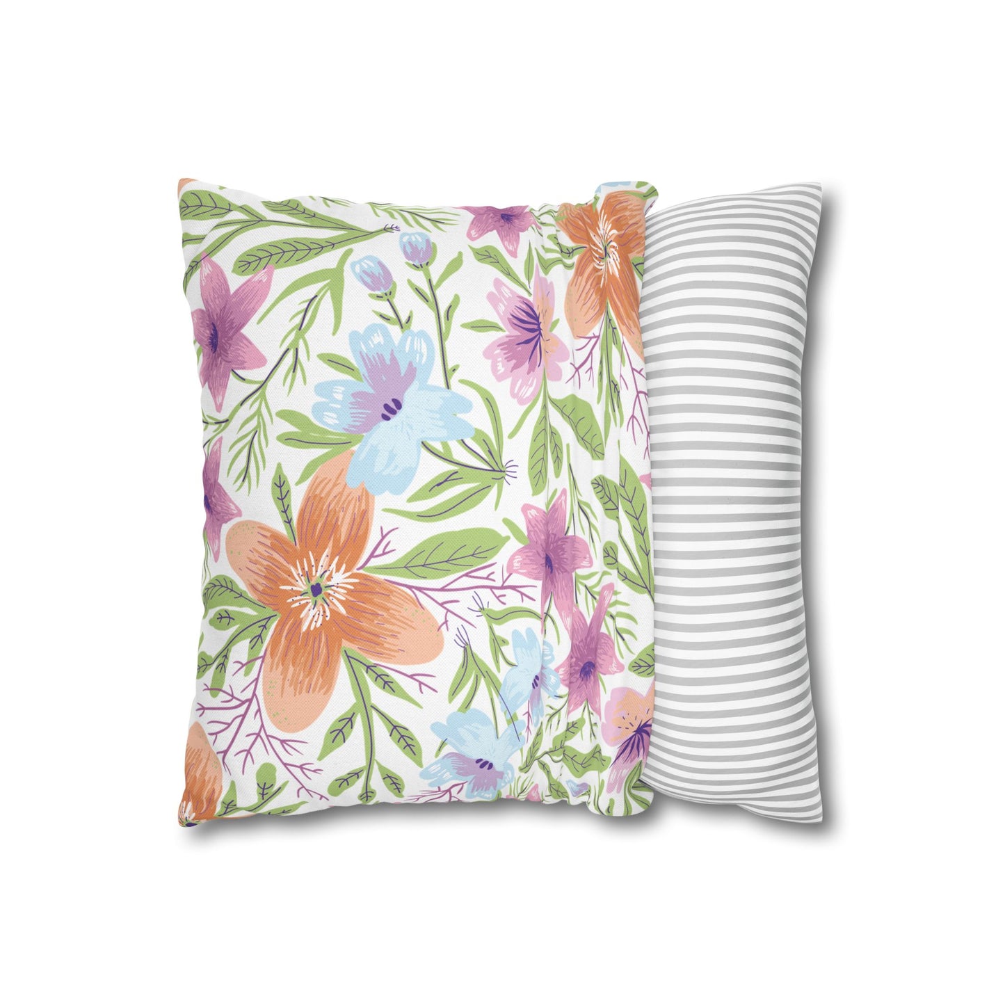 Floral Dragonfly Pillowcase, Cozy Home Decor, Boho Accent Pillows, Nature-Inspired Gift, Spring Decor