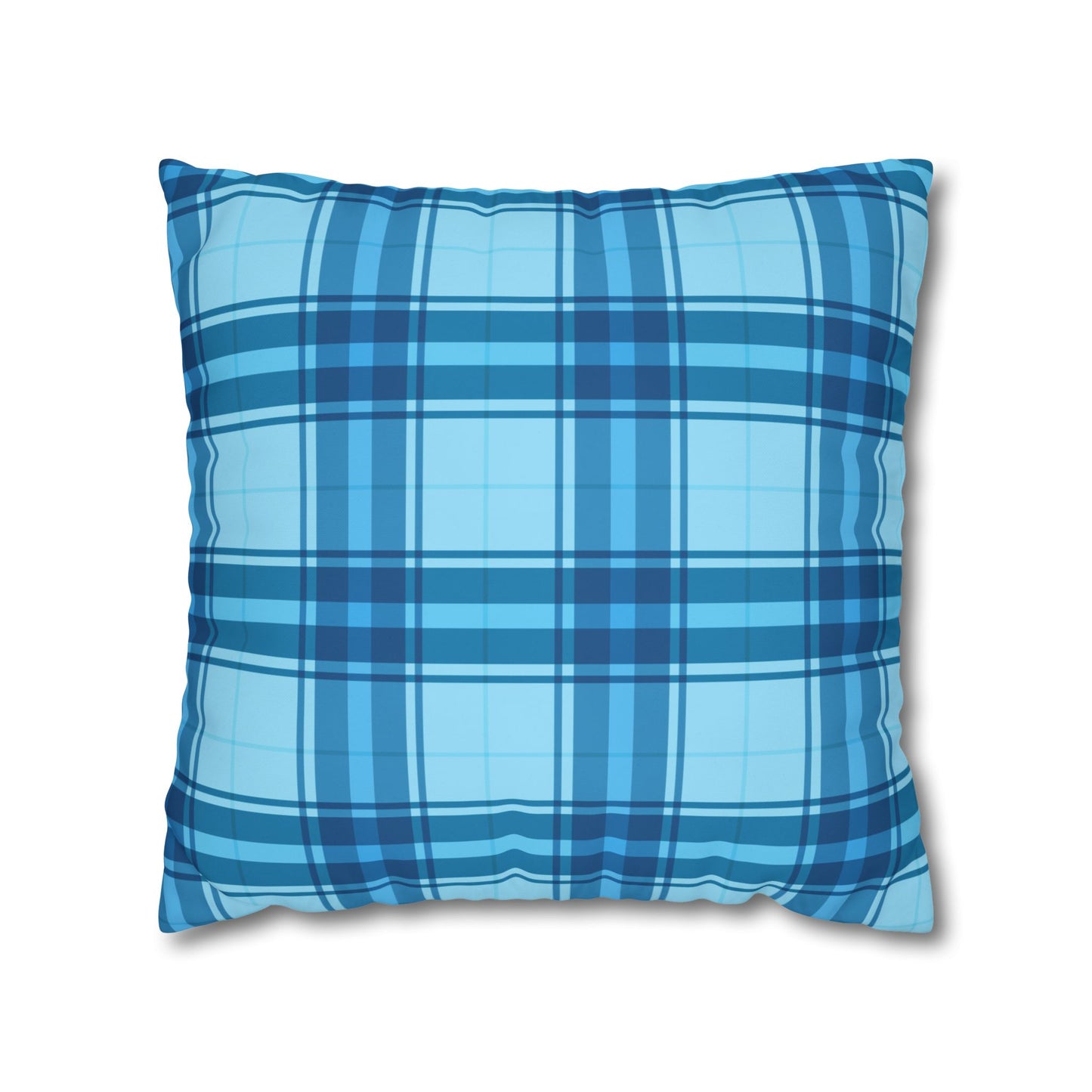 Plaid Blue Throw Pillowcase, Cozy Home Decor, Decorative Cushion, Accent Pillow, Living Room Style, Gift for Him or Her