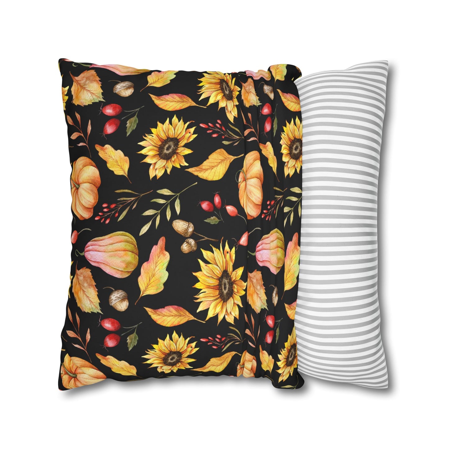 Autumn Floral Pillowcase, Cozy Fall Decor, Pillow Cover for Home, Thanksgiving Gift, Harvest Decor, Couch Throw Pillow