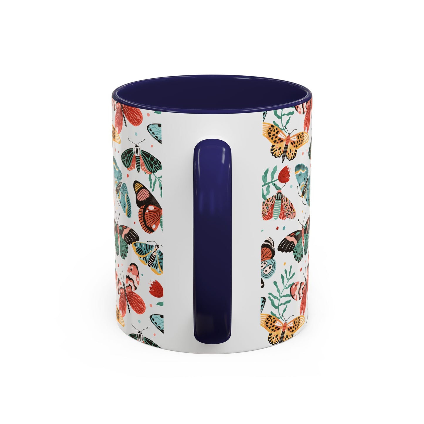 Mug Butterfly Breeze Turquoise and Rich Red