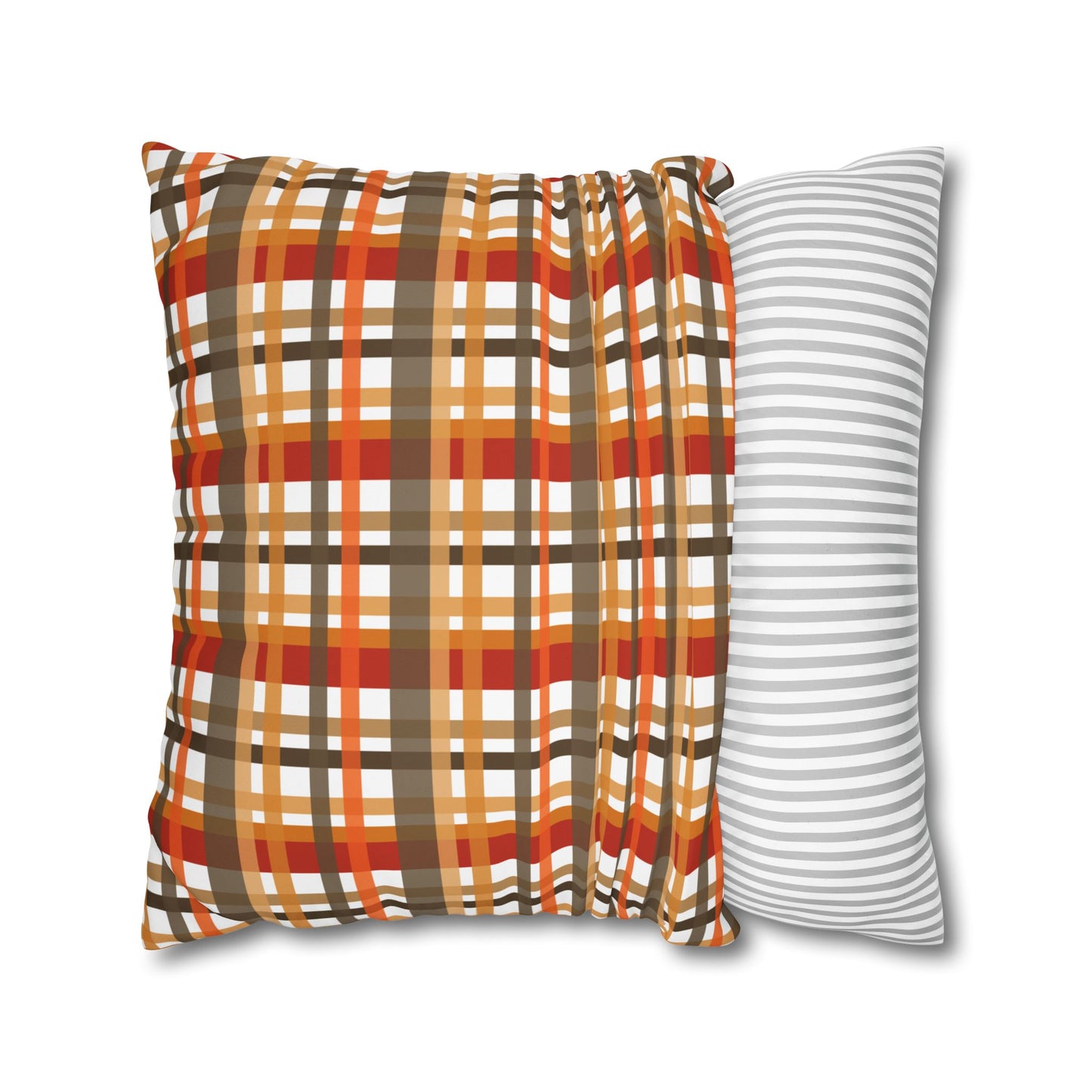 Cozy Plaid Throw Pillowcase, Autumn Decor Pillow, Home Accents, Thanksgiving Gift, Comfortable Couch Accessory