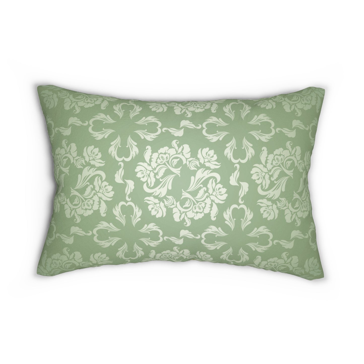 Botanical Fern White Background  Lumbar Pillow - Nature-Inspired Home Decor, Cozy Throw Pillow, Leaf Print Cushion, Perfect Gift, Indoor Accent