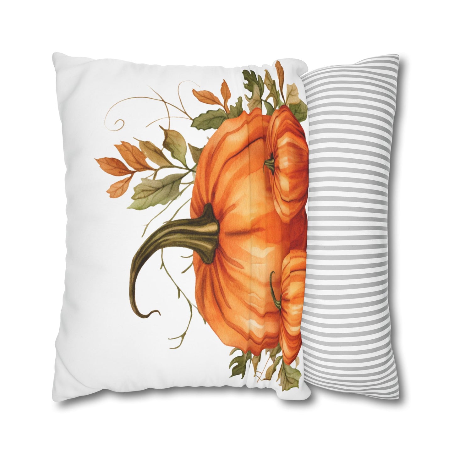 Autumn Pumpkin Canvas Pillowcase, Fall Decor, Cozy Home Accents, Seasonal Cushion, Harvest Celebration Pillow
