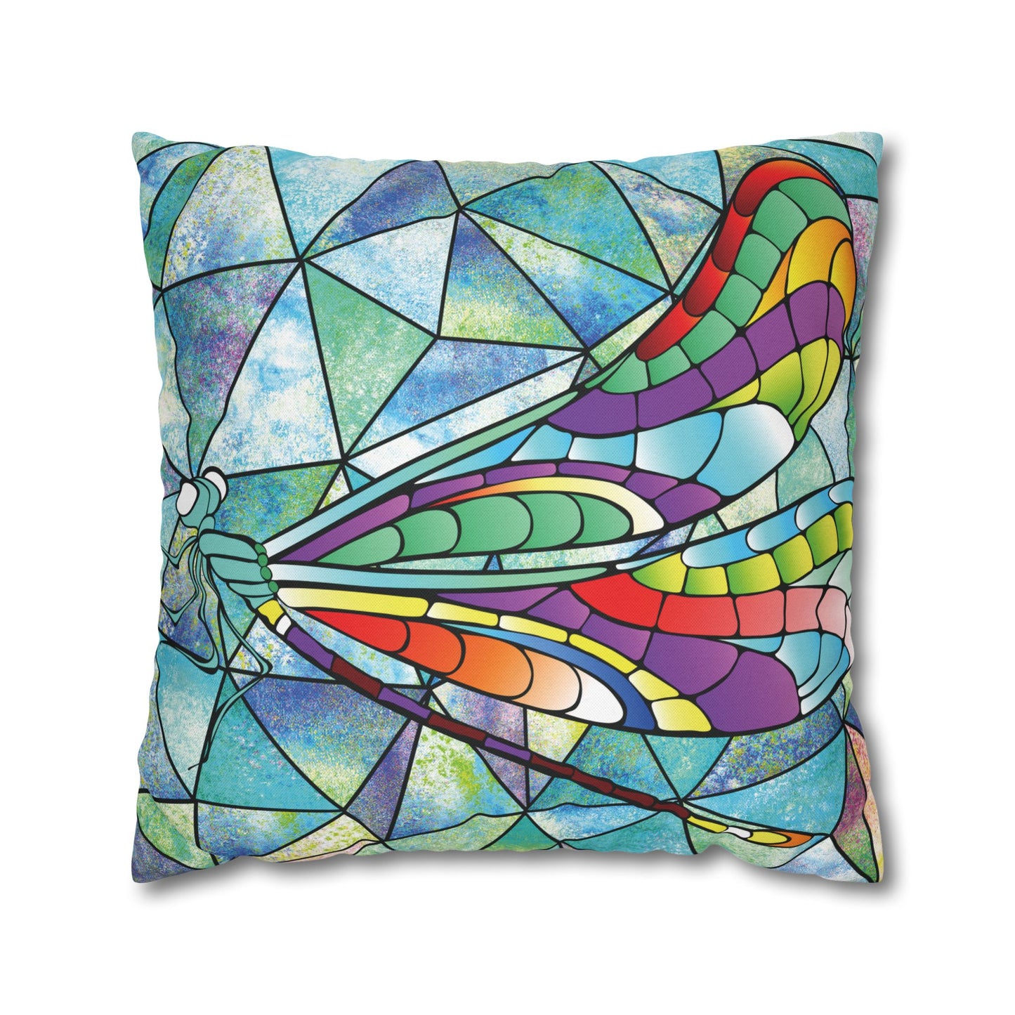 Elegant Dragonfly Pillowcase, Nature Decor, Home Accent, Cozy Living, Artisanal Gift, Butterfly Gifts, Boho Home