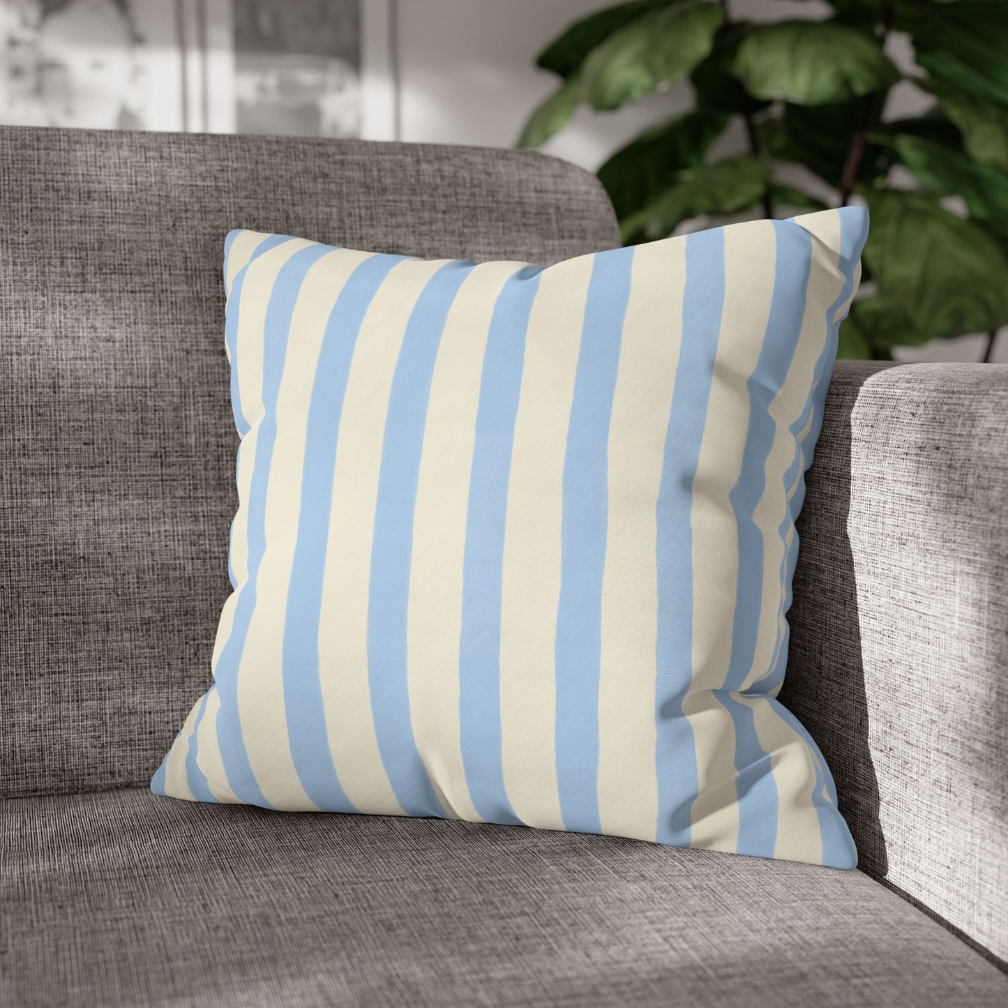 Stripe Patterned Decorative Pillowcase, Cozy Home Decor, Nautical Accent, Living Room Accessory, Perfect for Gifts and Resale