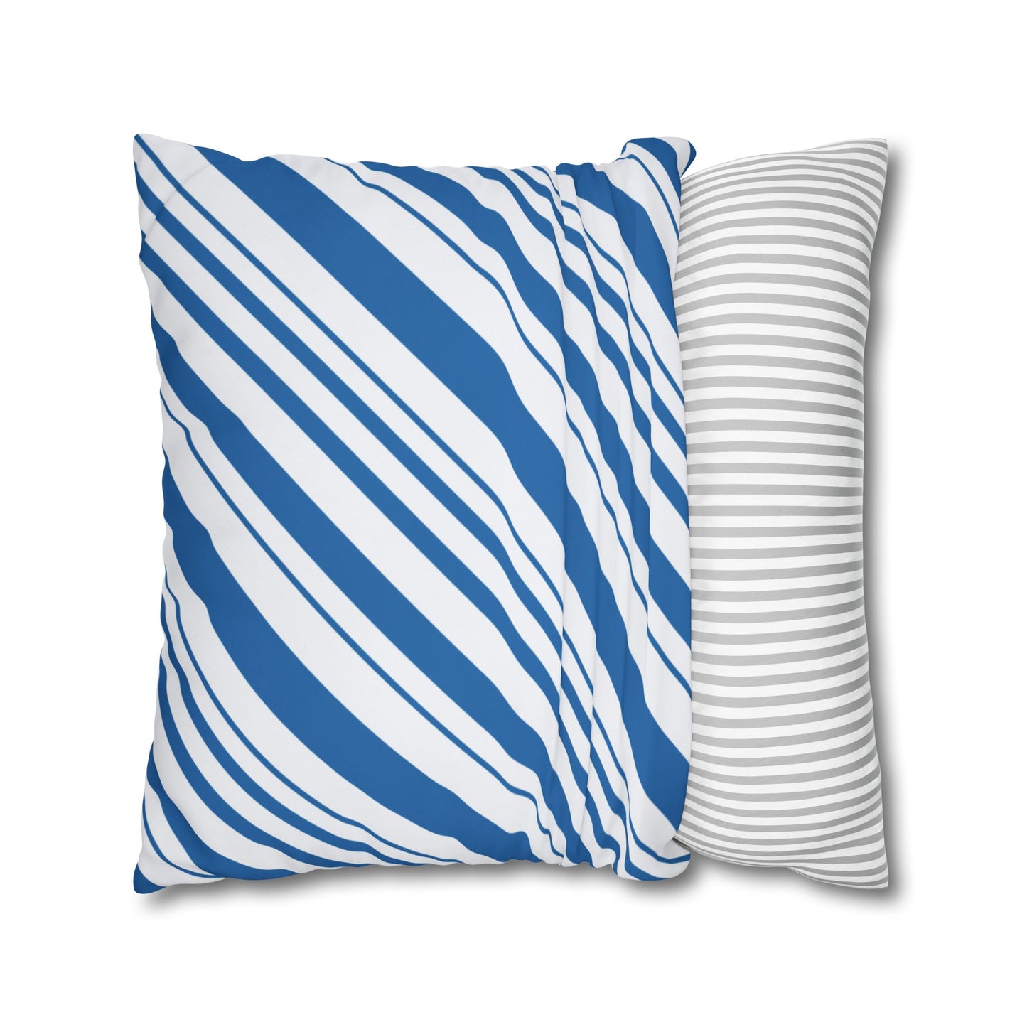 Stylish Blue Striped Pillowcase, Modern Home Décor, Cozy Couch Accessory, Gift for Housewarming, Nautical Theme Decoration