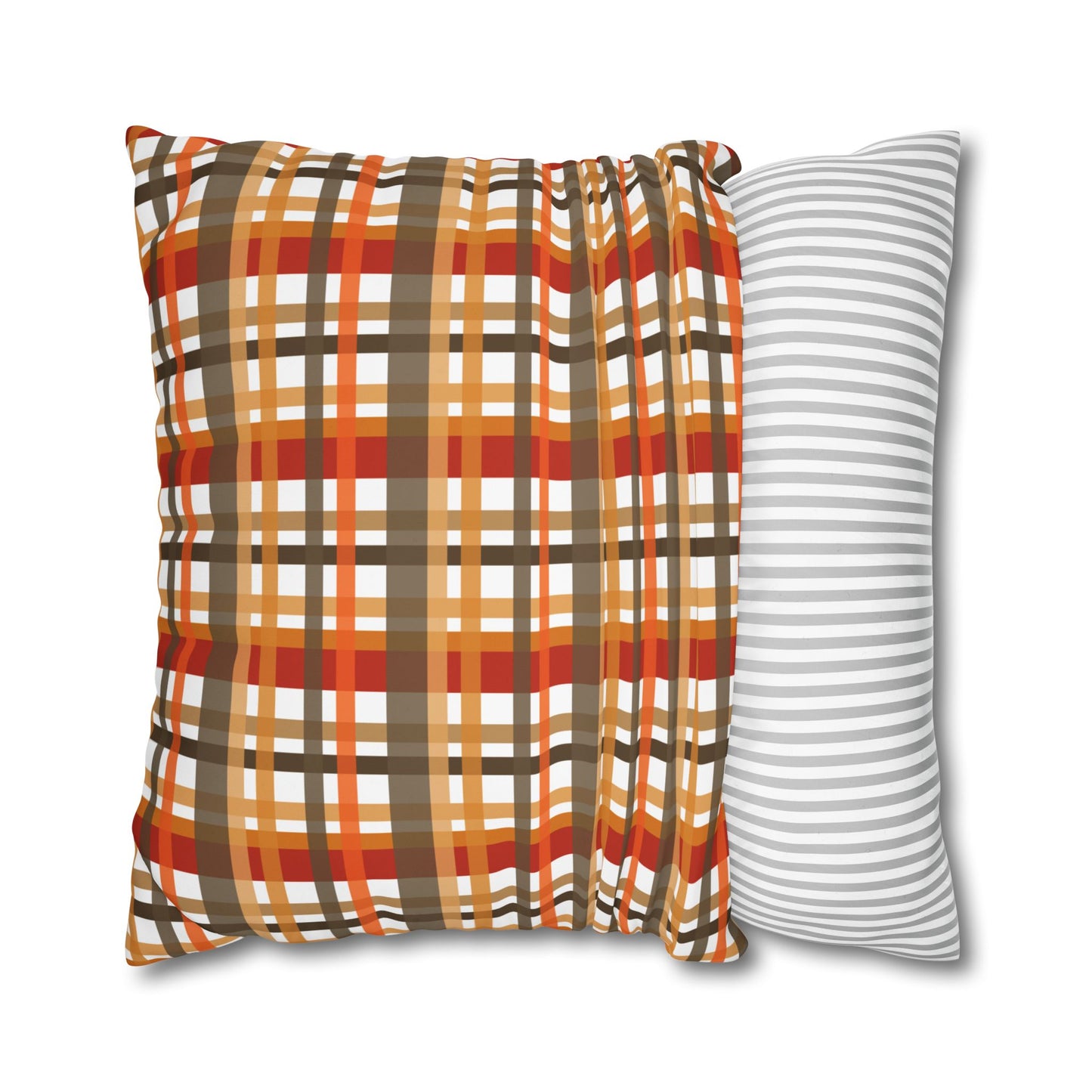 Cozy Plaid Throw Pillowcase, Autumn Decor Pillow, Home Accents, Thanksgiving Gift, Comfortable Couch Accessory