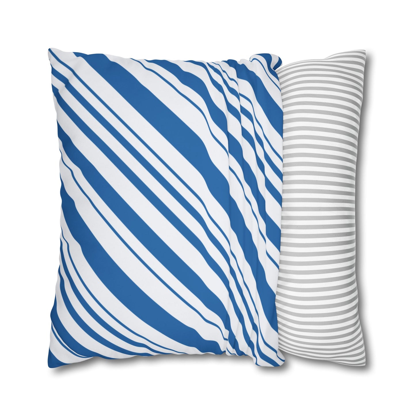 Stylish Blue Striped Pillowcase, Modern Home Décor, Cozy Couch Accessory, Gift for Housewarming, Nautical Theme Decoration
