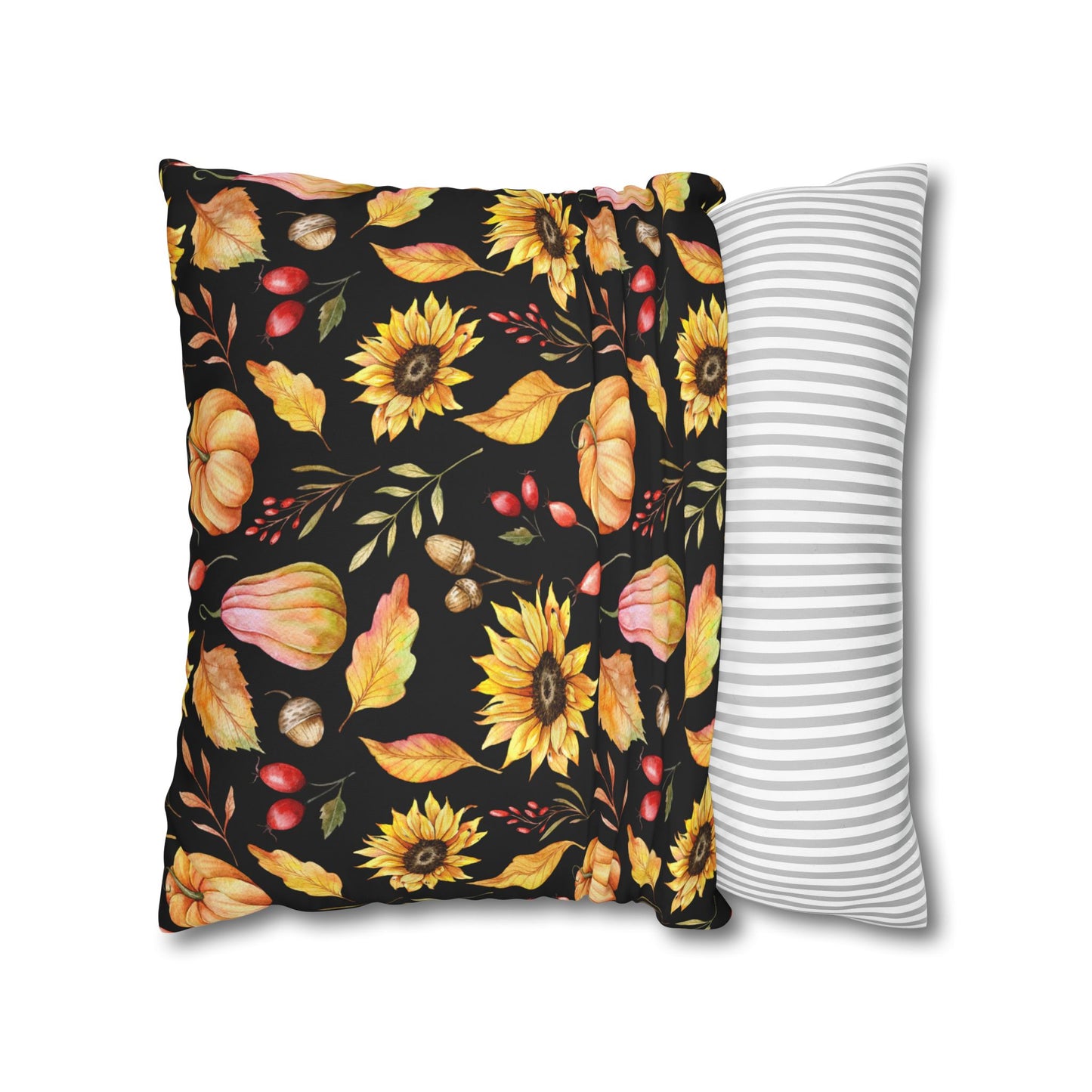 Autumn Floral Pillowcase, Cozy Fall Decor, Pillow Cover for Home, Thanksgiving Gift, Harvest Decor, Couch Throw Pillow