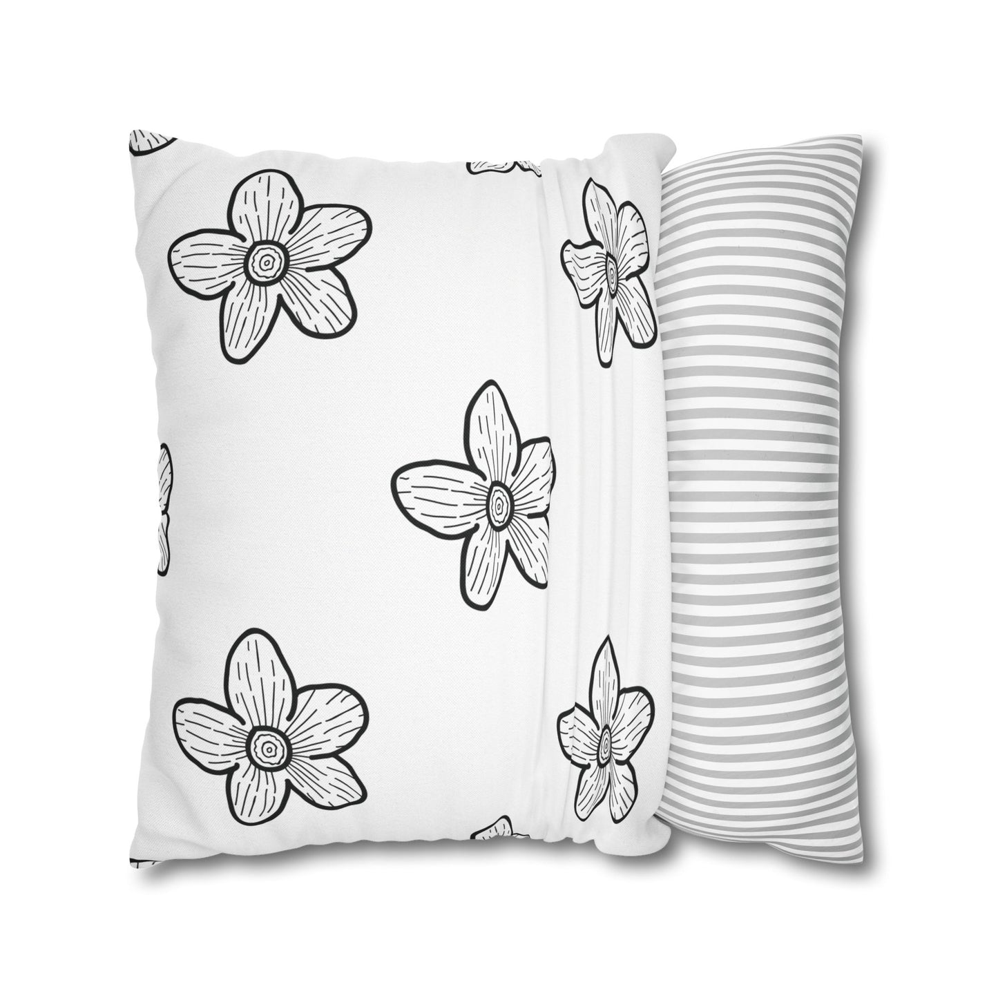 Chic Black and White Dragonfly Pillowcase, Home Decor, Floral Accent, Gift for Nature Lovers, Modern Bedroom, Relaxing Atmosphere