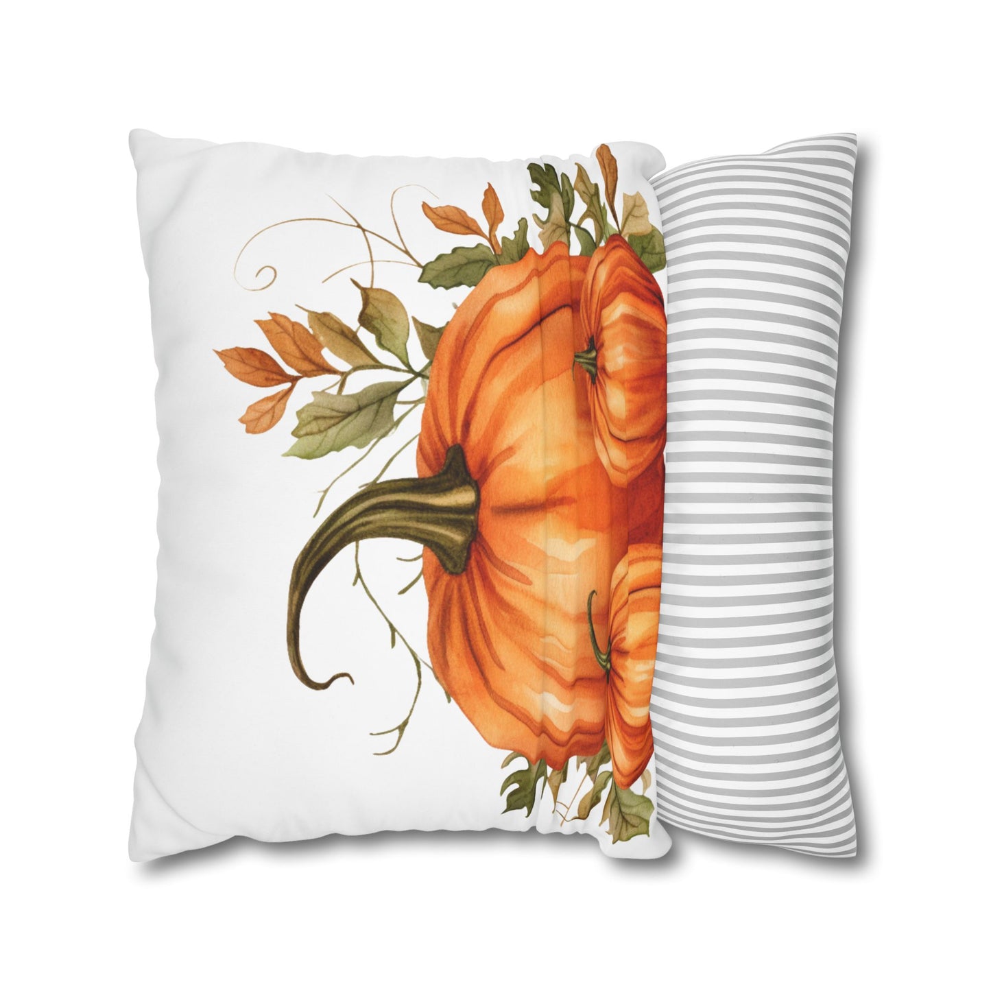 Autumn Pumpkin Canvas Pillowcase, Fall Decor, Cozy Home Accents, Seasonal Cushion, Harvest Celebration Pillow