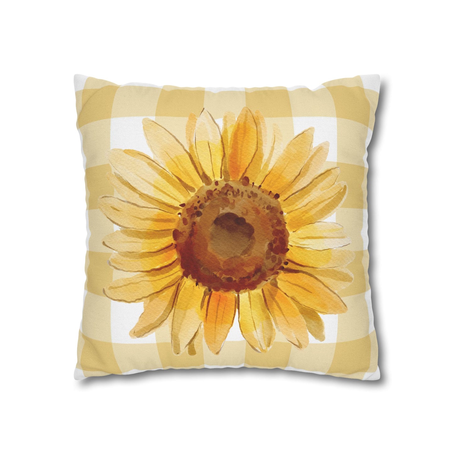 Pillowcase - Sunflower and Plaid Design