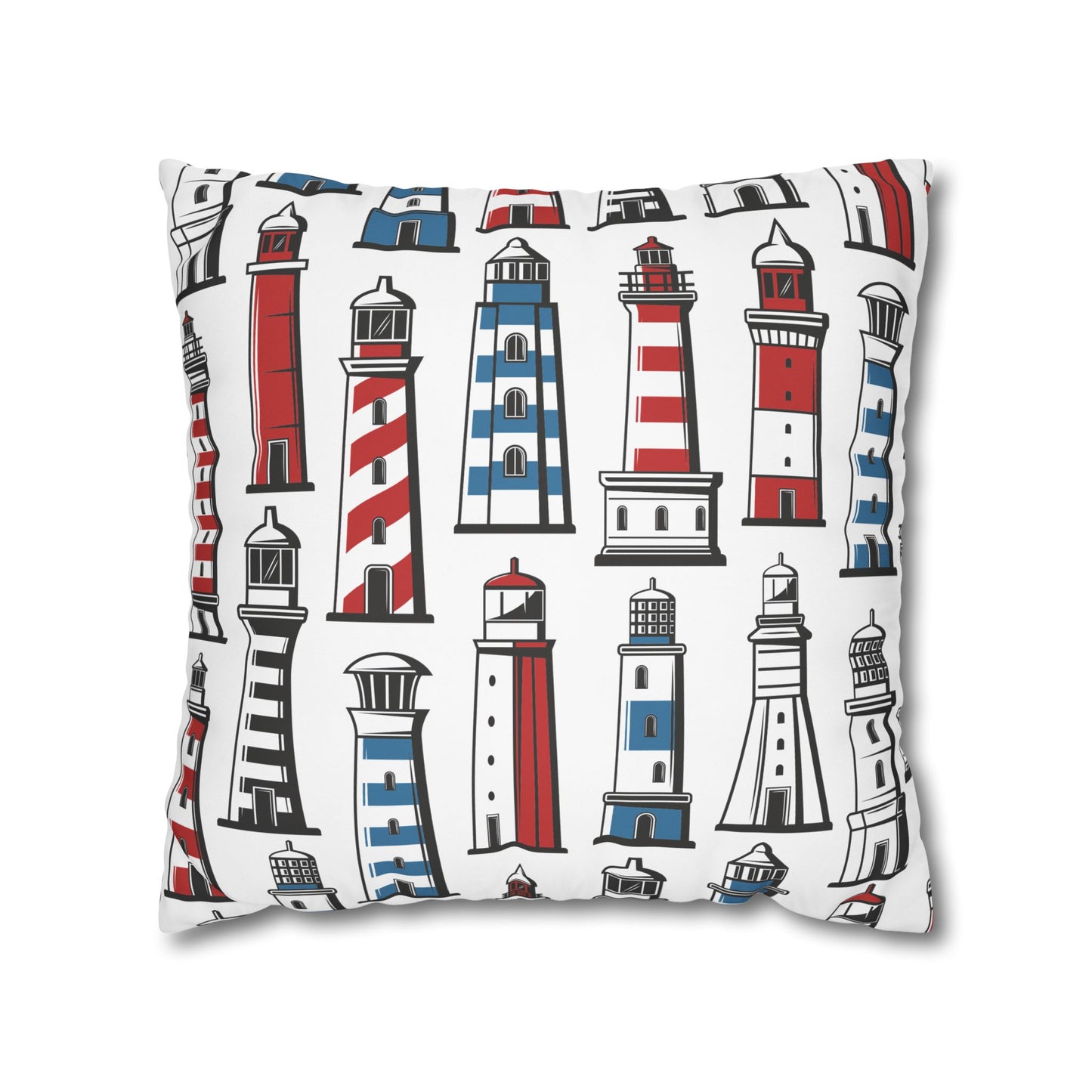 Nautical Lighthouse Pillowcase, Coastal Decor, Beach House Gift, Modern Home Accent, Summer Vibes, Vacation Theme