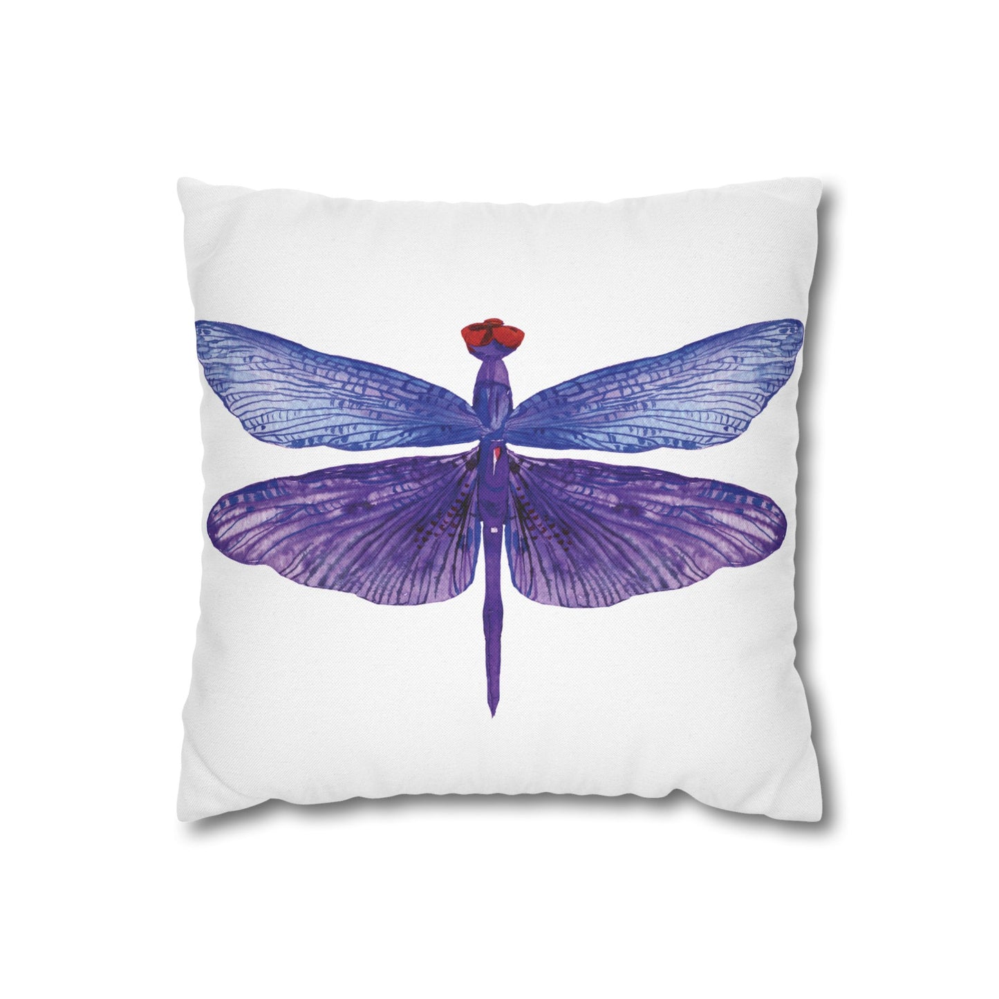 Vibrant Purple Dragonfly Decorative Pillowcase, Home Decor Accent, Gift for Nature Lovers, Throw Pillow, Summer Vibes, Unique Interior