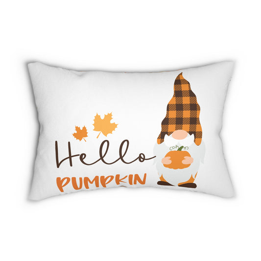Autumn Gnome Lumbar Pillow | Fall Decor, Thanksgiving Gift, Cozy Home Accent, Seasonal Pillow, Pumpkin Decor