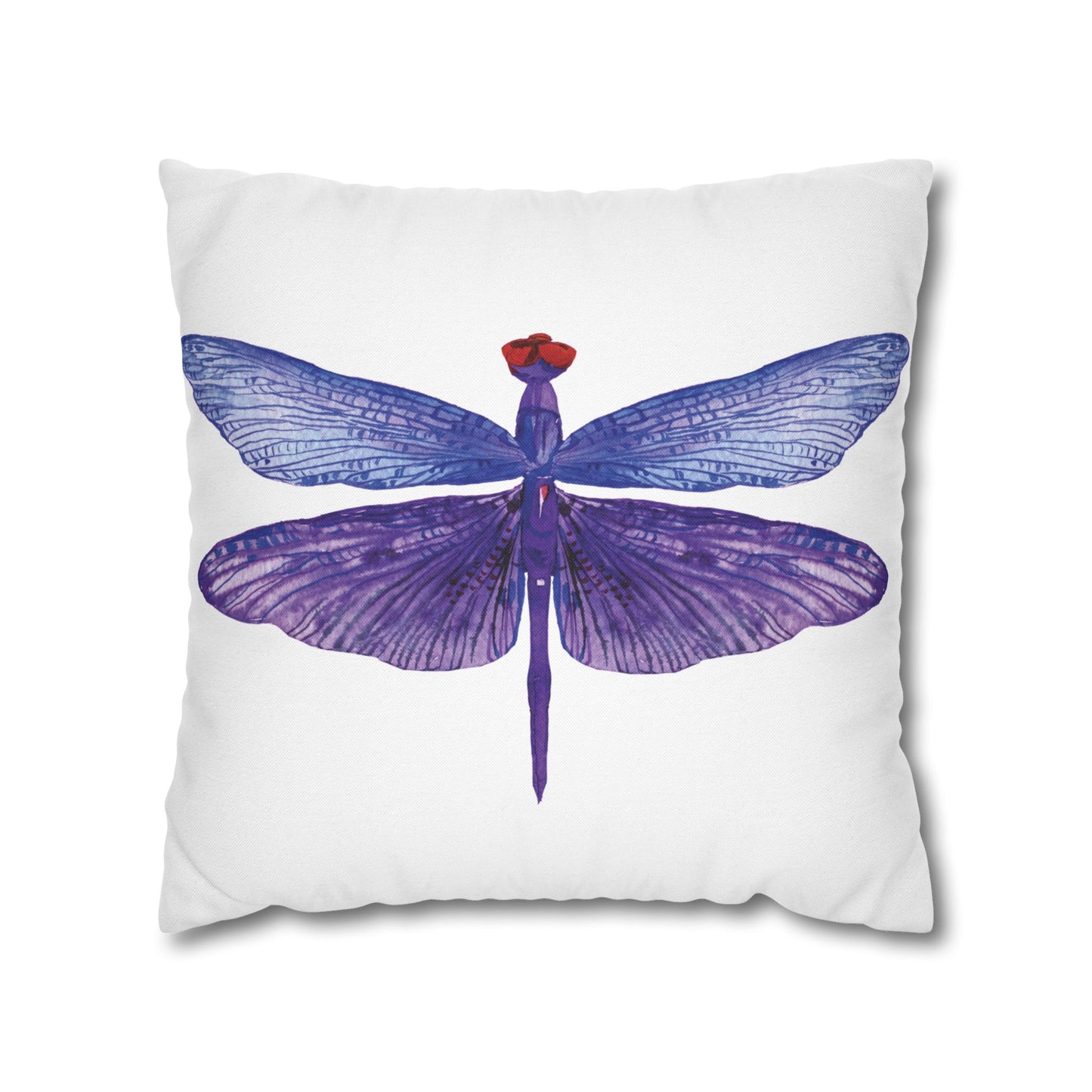 Vibrant Purple Dragonfly Decorative Pillowcase, Home Decor Accent, Gift for Nature Lovers, Throw Pillow, Summer Vibes, Unique Interior
