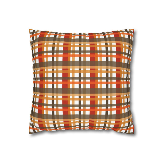 Cozy Plaid Throw Pillowcase, Autumn Decor Pillow, Home Accents, Thanksgiving Gift, Comfortable Couch Accessory