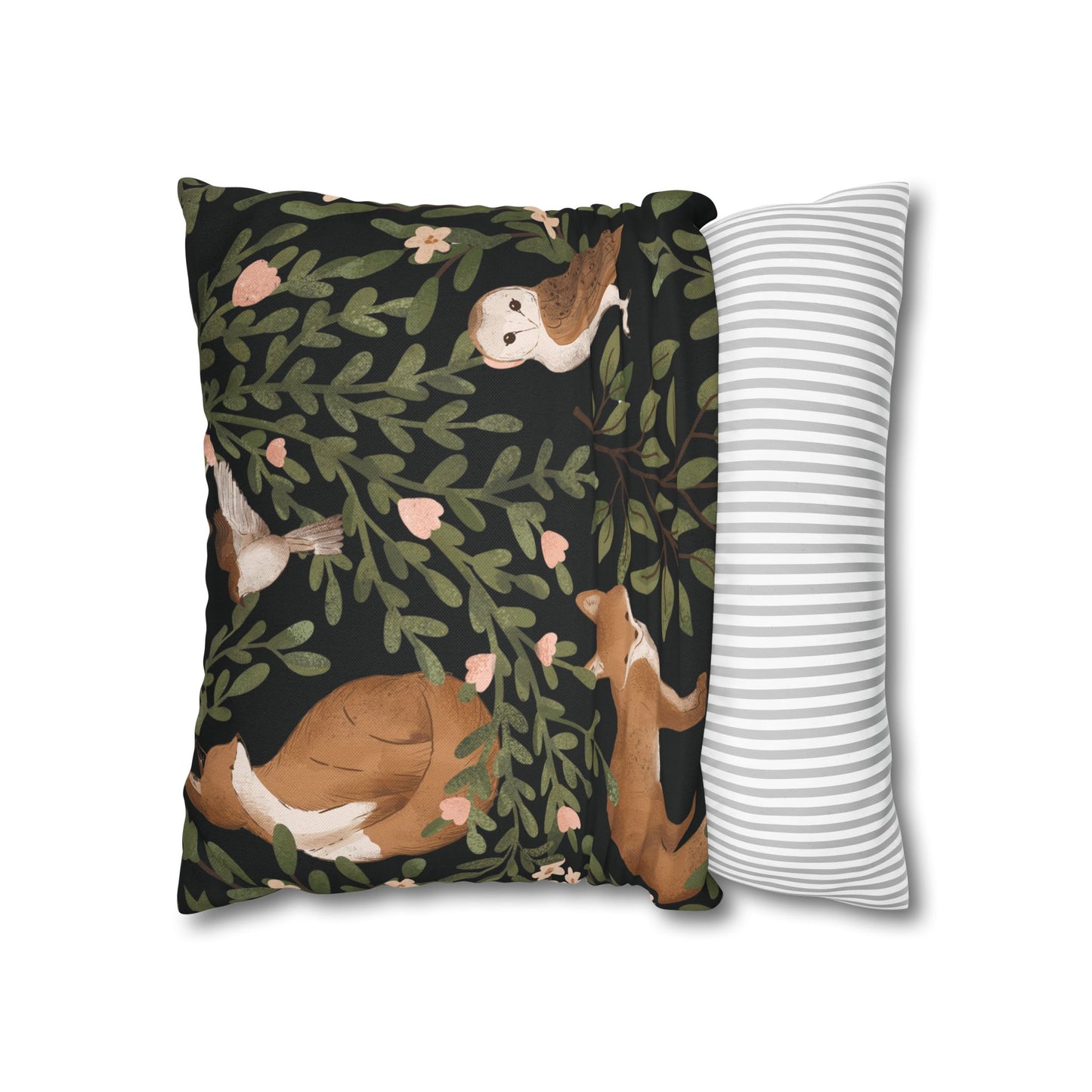 Little Fox & Owl – Woodland Charm Pillow Case