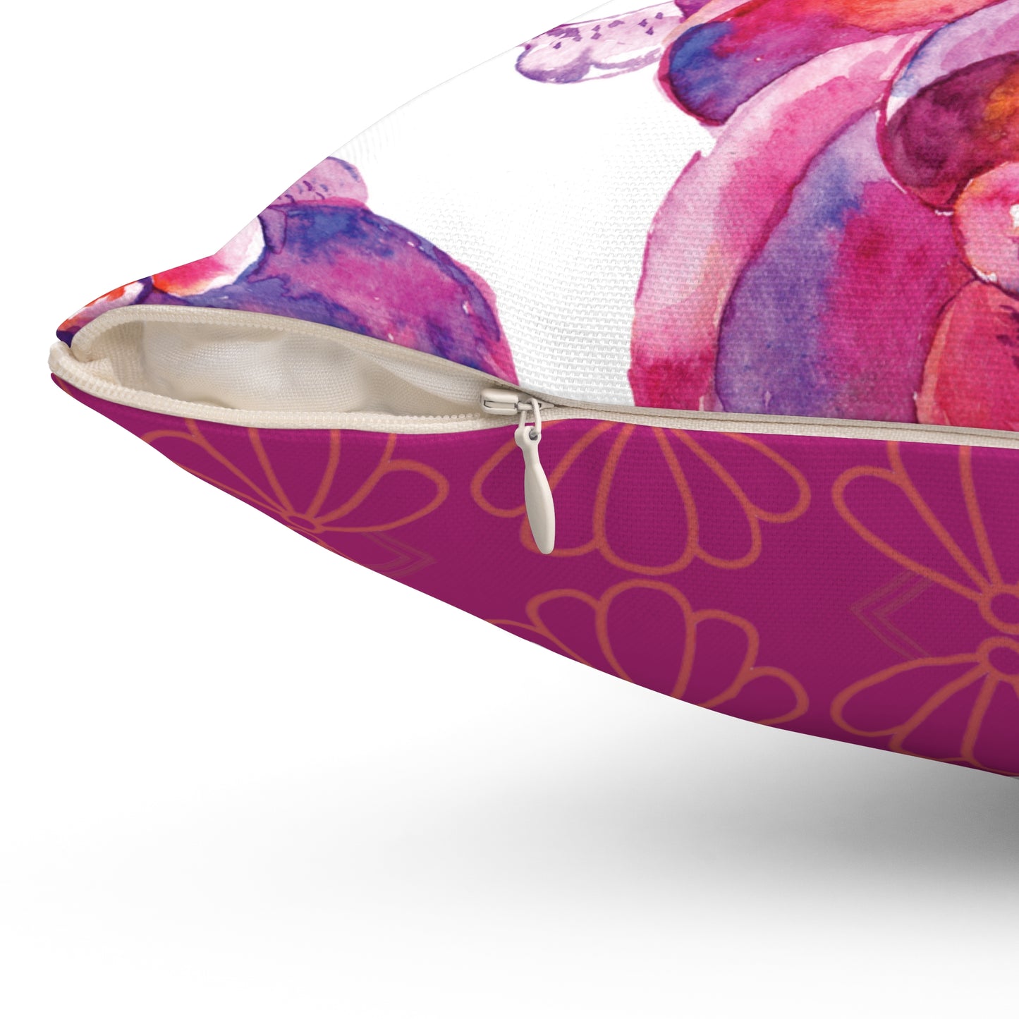 Vibrant Floral Throw Pillow, Decorative Cushion for Living Room, Gift for Mother's Day, Home Decor, Cozy Accent