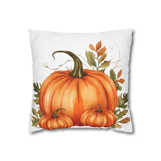 Autumn Pumpkin Canvas Pillowcase, Fall Decor, Cozy Home Accents, Seasonal Cushion, Harvest Celebration Pillow