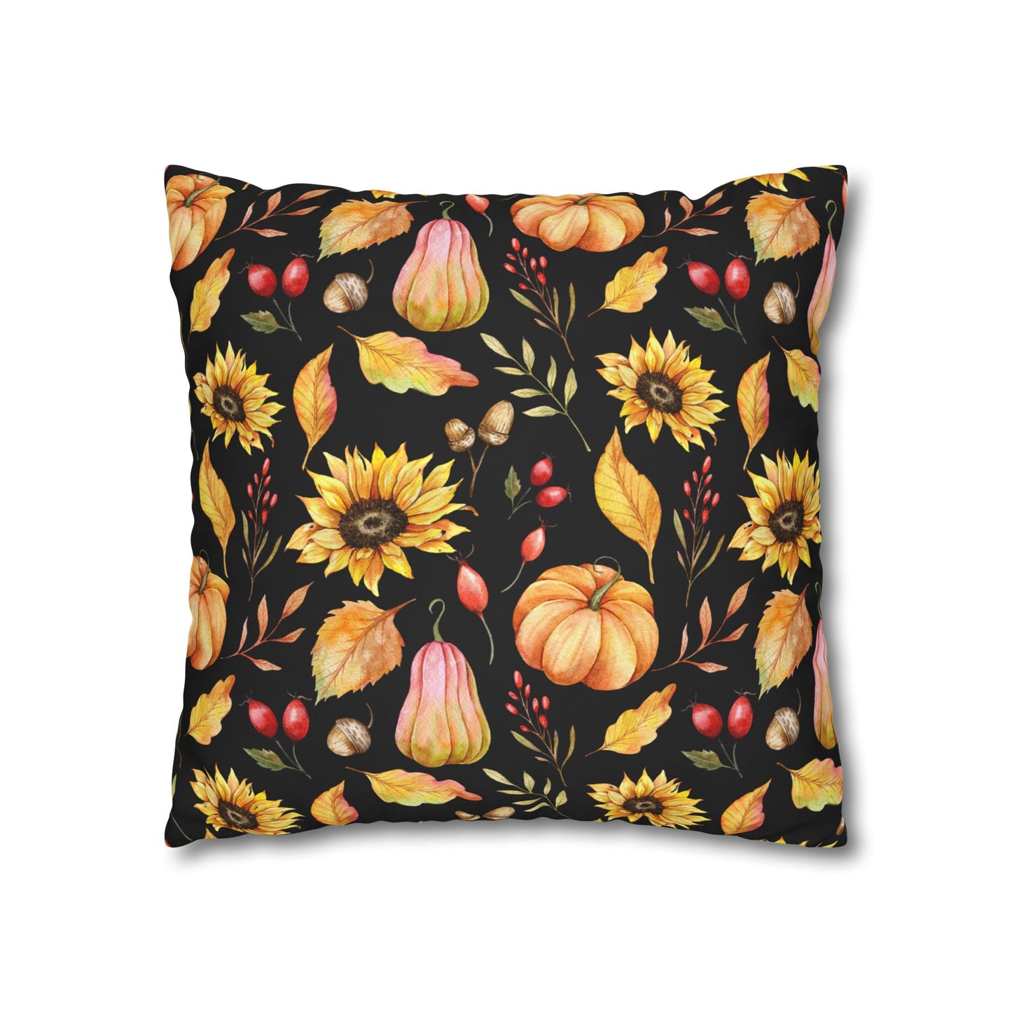 Autumn Floral Pillowcase, Cozy Fall Decor, Pillow Cover for Home, Thanksgiving Gift, Harvest Decor, Couch Throw Pillow
