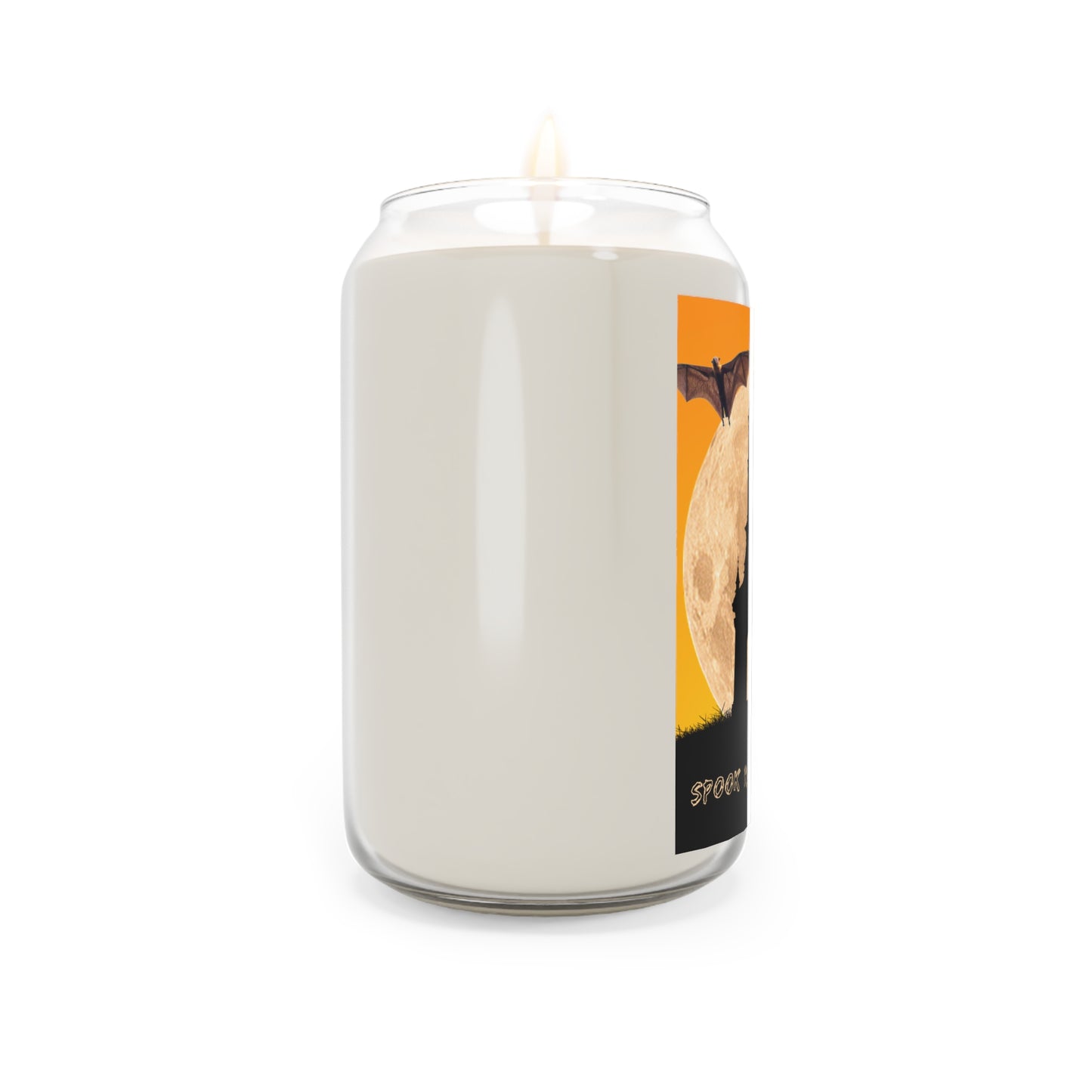 Scented Soy Candles, Halloween Spooky House Silhouette with Bats, Fall Fragrances, Spook Repelling Candle, Holiday Gift, Halloween Decor,