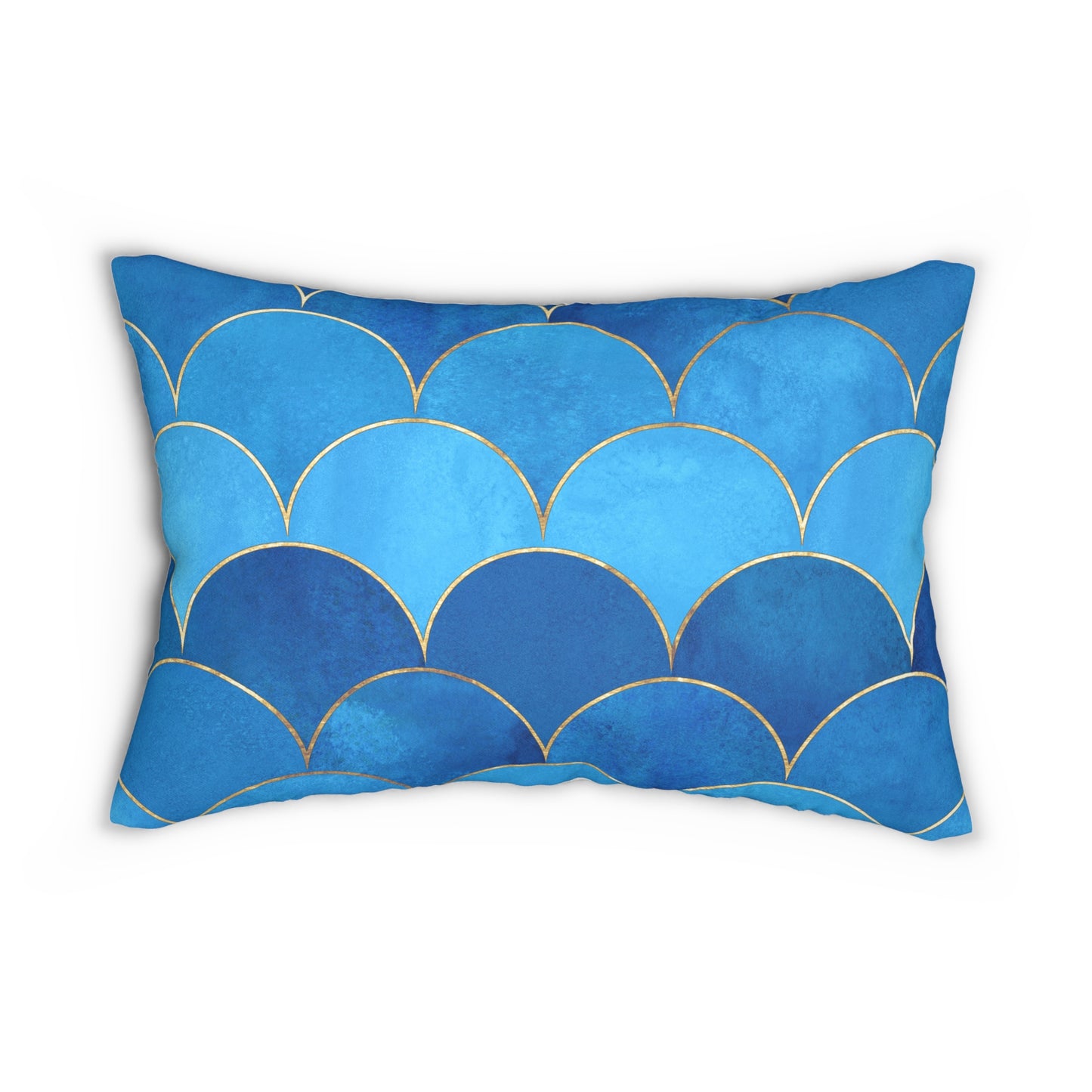 Blue Design Lumbar Pillow - Decorative Home Accent, Couch Cushion, Dragonfly Pattern, Coastal Decor, Gift for Her