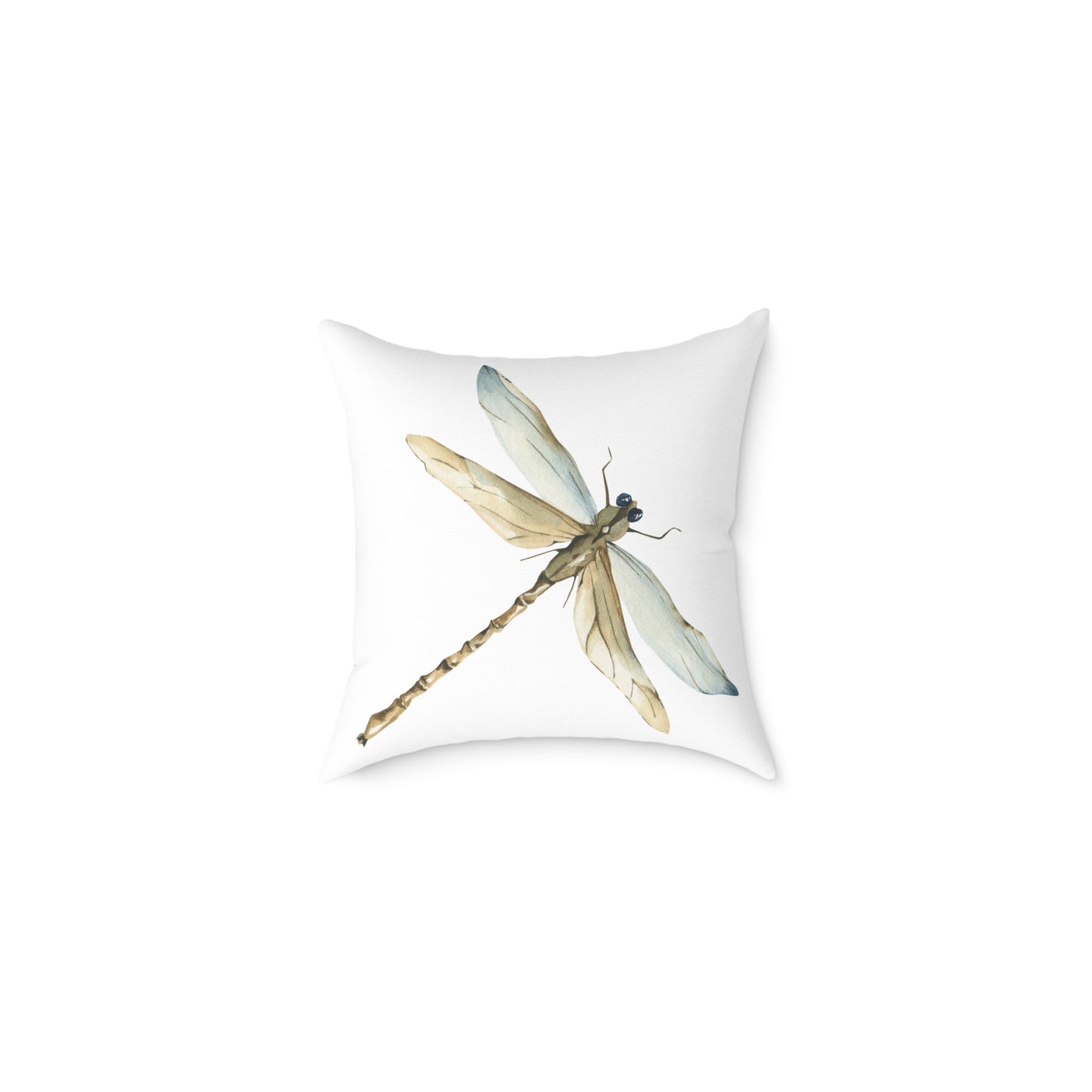Nature-Inspired Decorative Dragonfly Pillow, Floral Cushion, Home Decor, Gift for Garden Lovers, Cozy Living Room Accent