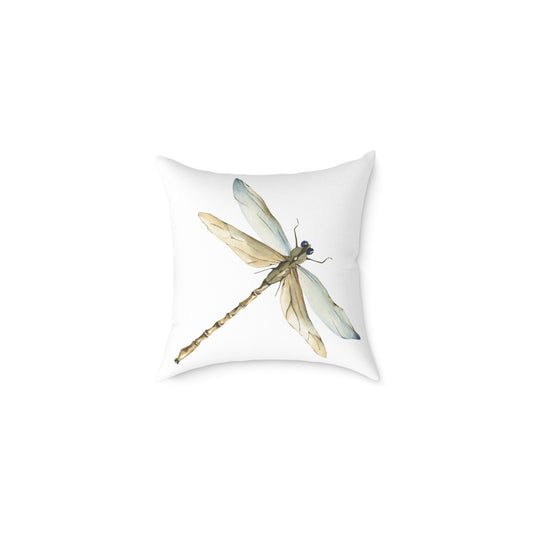 Nature-Inspired Decorative Dragonfly Pillow, Floral Cushion, Home Decor, Gift for Garden Lovers, Cozy Living Room Accent