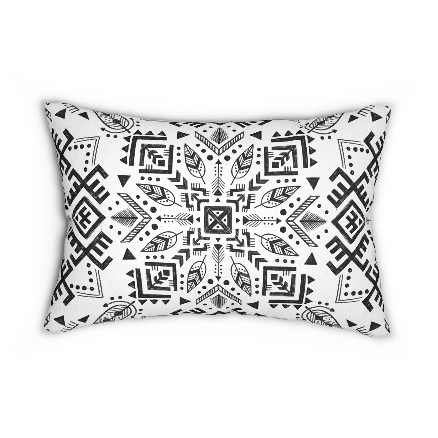 Vibrant Lumbar Pillow with Dragonfly and Geometric Patterns, Decorative Throw Pillow, Home Decor, Gift for Nature Lovers, Couch Accent