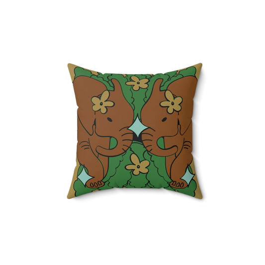 Tropical Rustic Animal Print Pillow, Elephant Decor, Tiger Stripe Cushion, Bohemian Home Accent, Wildlife Throw Pillow