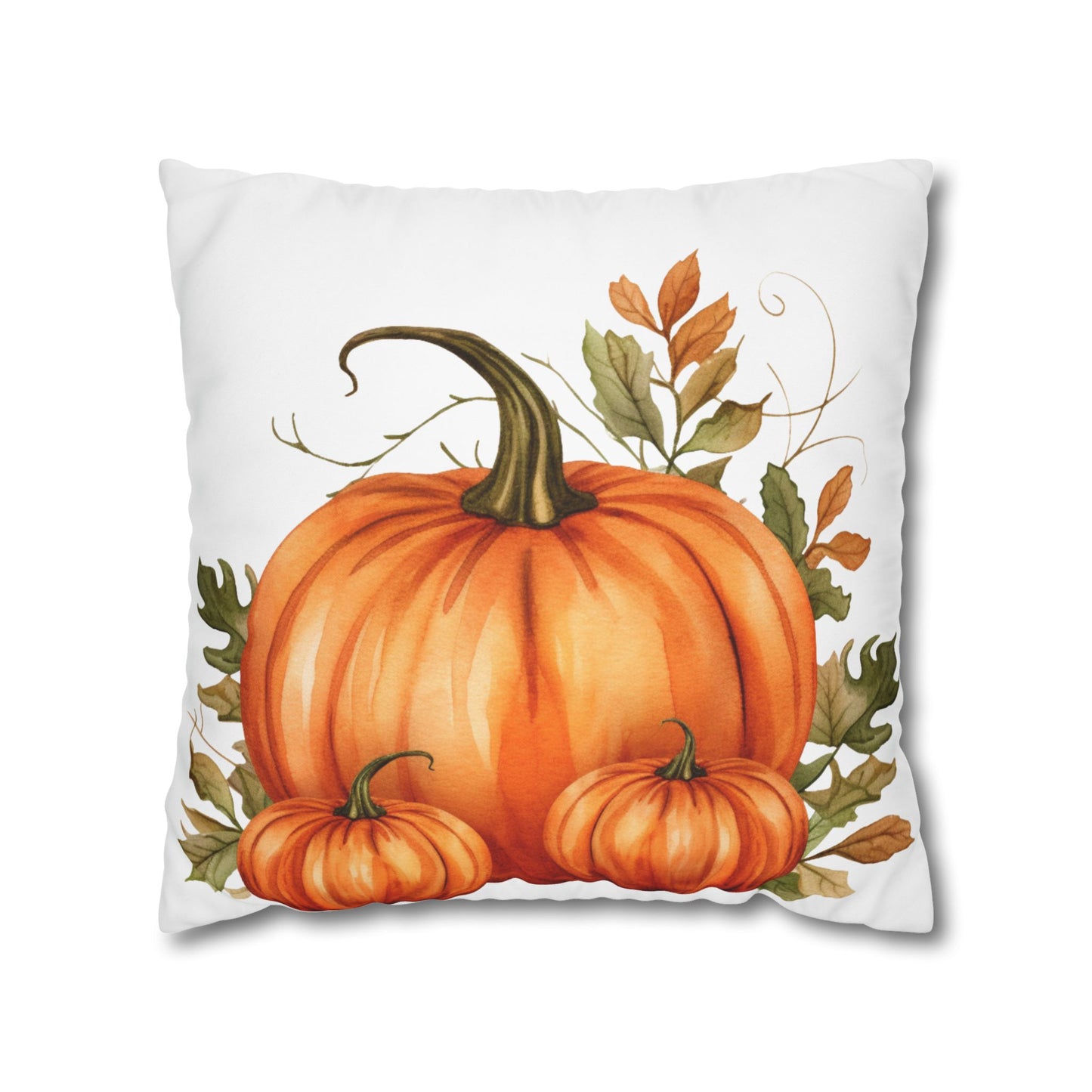Autumn Pumpkin Canvas Pillowcase, Fall Decor, Cozy Home Accents, Seasonal Cushion, Harvest Celebration Pillow