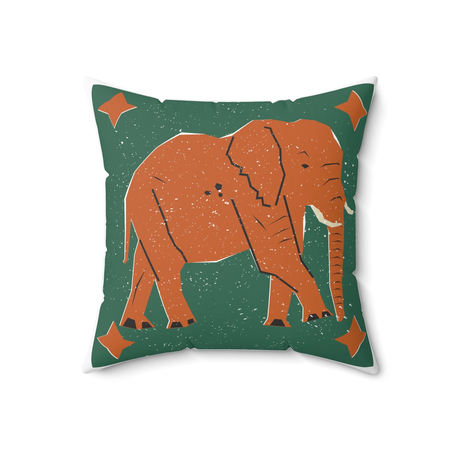 Tribal Boho Rustic Elephant Decorative Pillow | Cozy Home Accent, Unique Gift, Boho Decor, Living Room Cushion, Art Print Throw Pillow