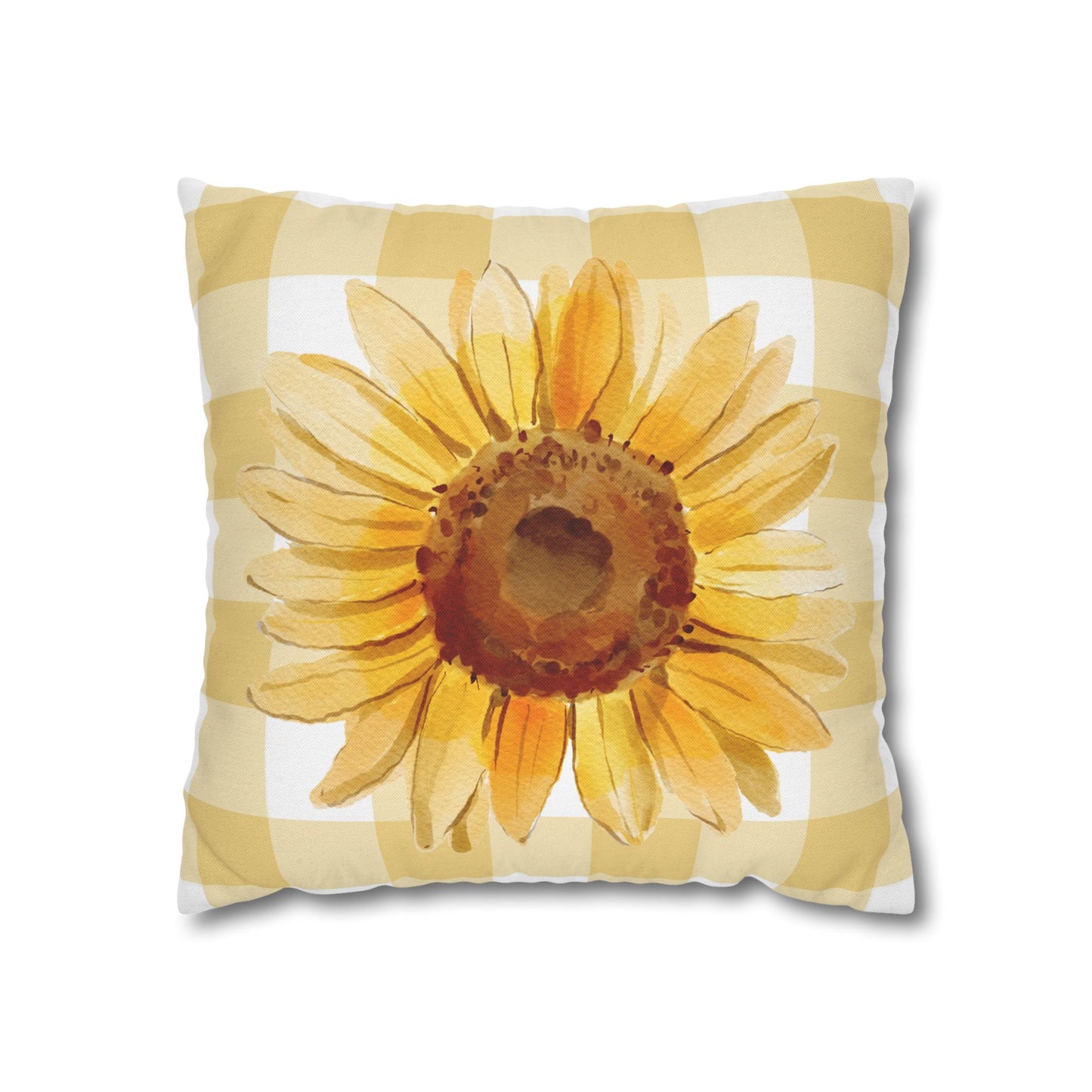 Pillowcase - Sunflower and Plaid Design