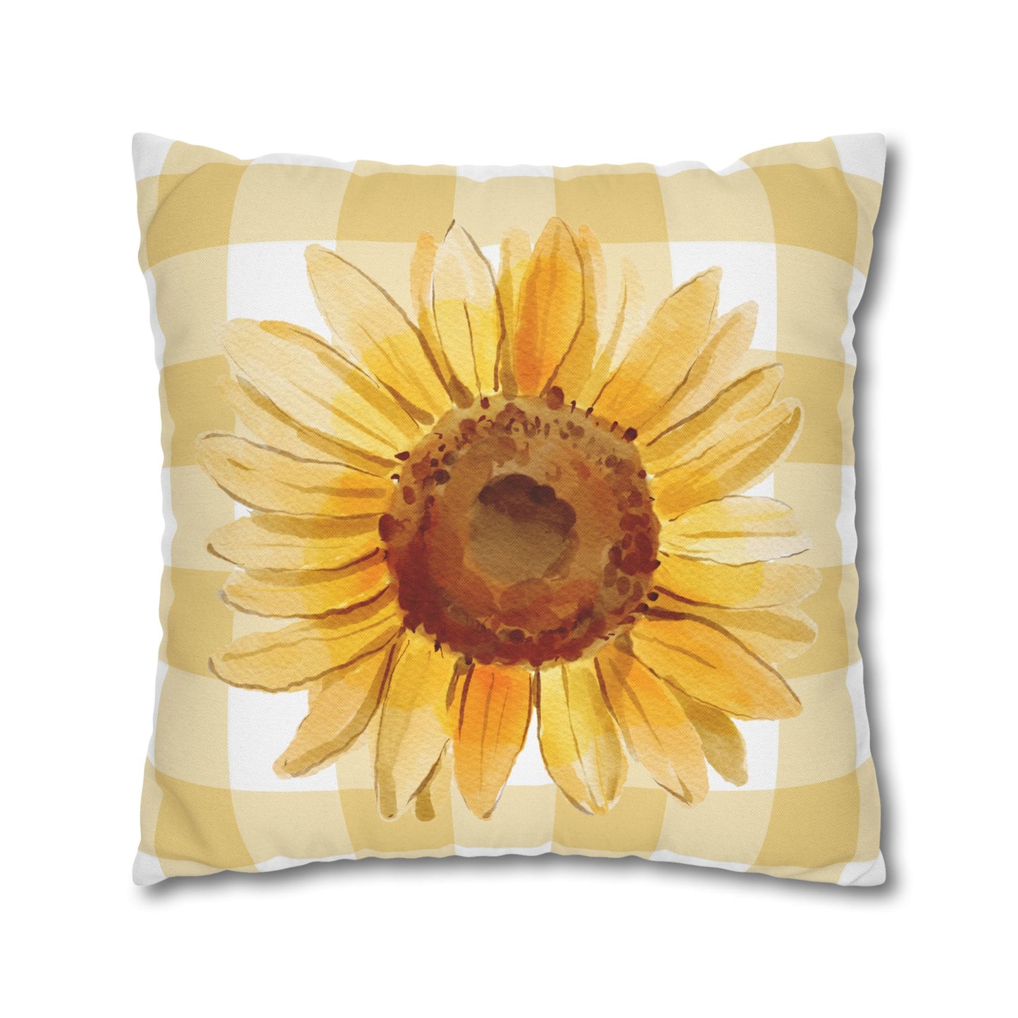 Pillowcase - Sunflower and Plaid Design