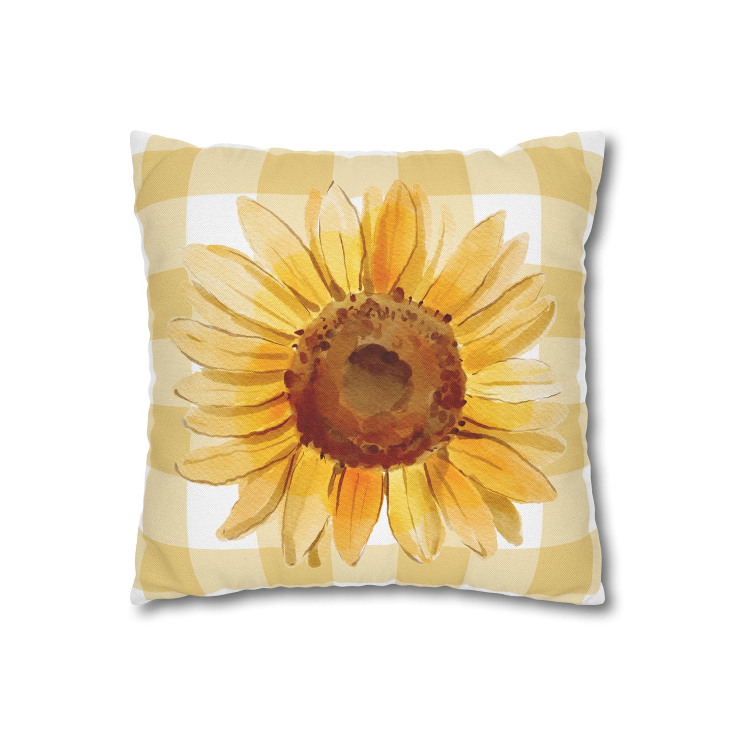 Pillowcase - Sunflower and Plaid Design