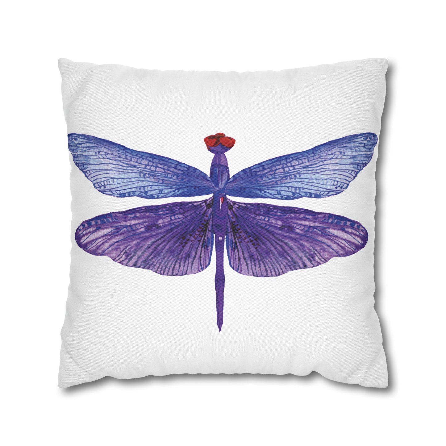 Vibrant Purple Dragonfly Decorative Pillowcase, Home Decor Accent, Gift for Nature Lovers, Throw Pillow, Summer Vibes, Unique Interior