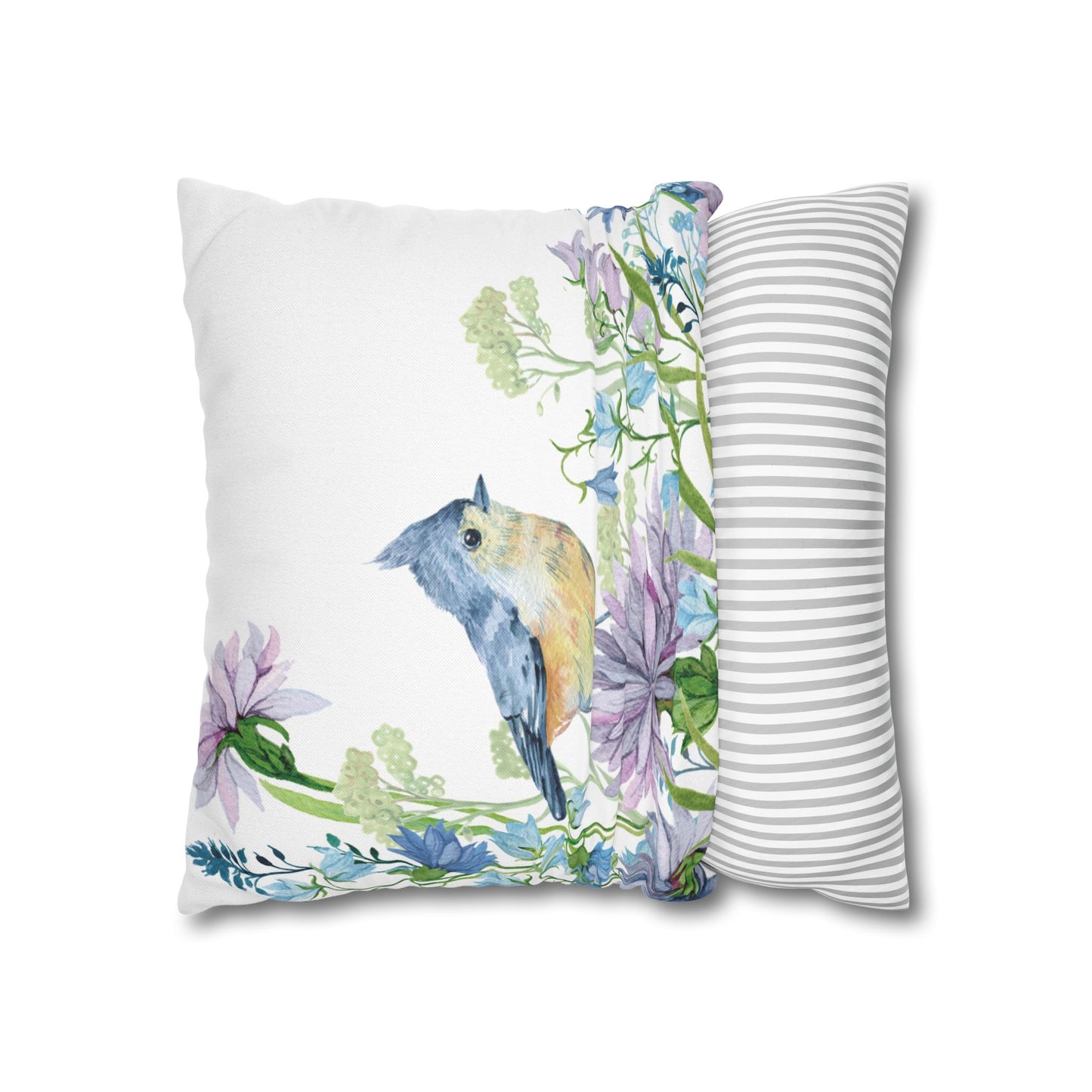 Floral Dragonfly Decorative Pillowcase | Home Décor, Gifts for Her, Couch Cushion Cover, Spring/Summer Accent, Nature Lover's Gift