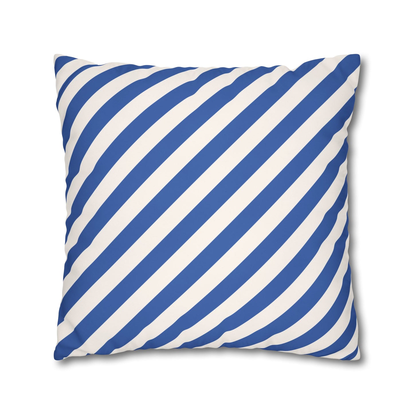 Nautical Striped Pillowcase, Coastal Decor Pillow Cover, Blue and White Throw Pillow, Beach House Accent, Home Gift Idea