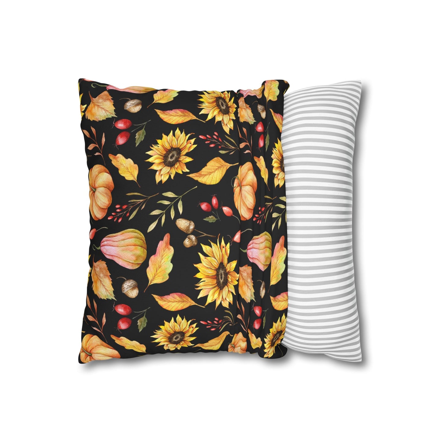 Autumn Floral Pillowcase, Cozy Fall Decor, Pillow Cover for Home, Thanksgiving Gift, Harvest Decor, Couch Throw Pillow